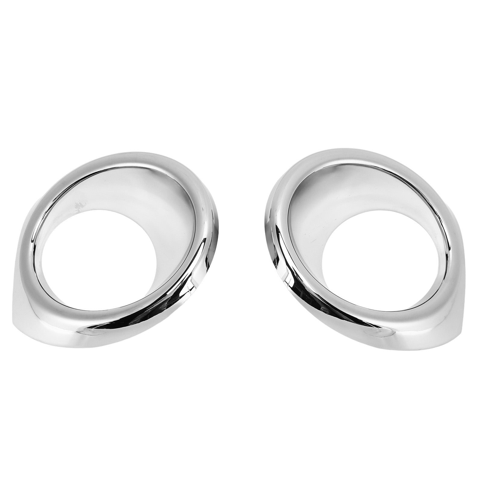 2Pcs/Set Car Front Fog Light Frame Cover Trim ABS Electroplating Replacement for Pilot 2019‑2020