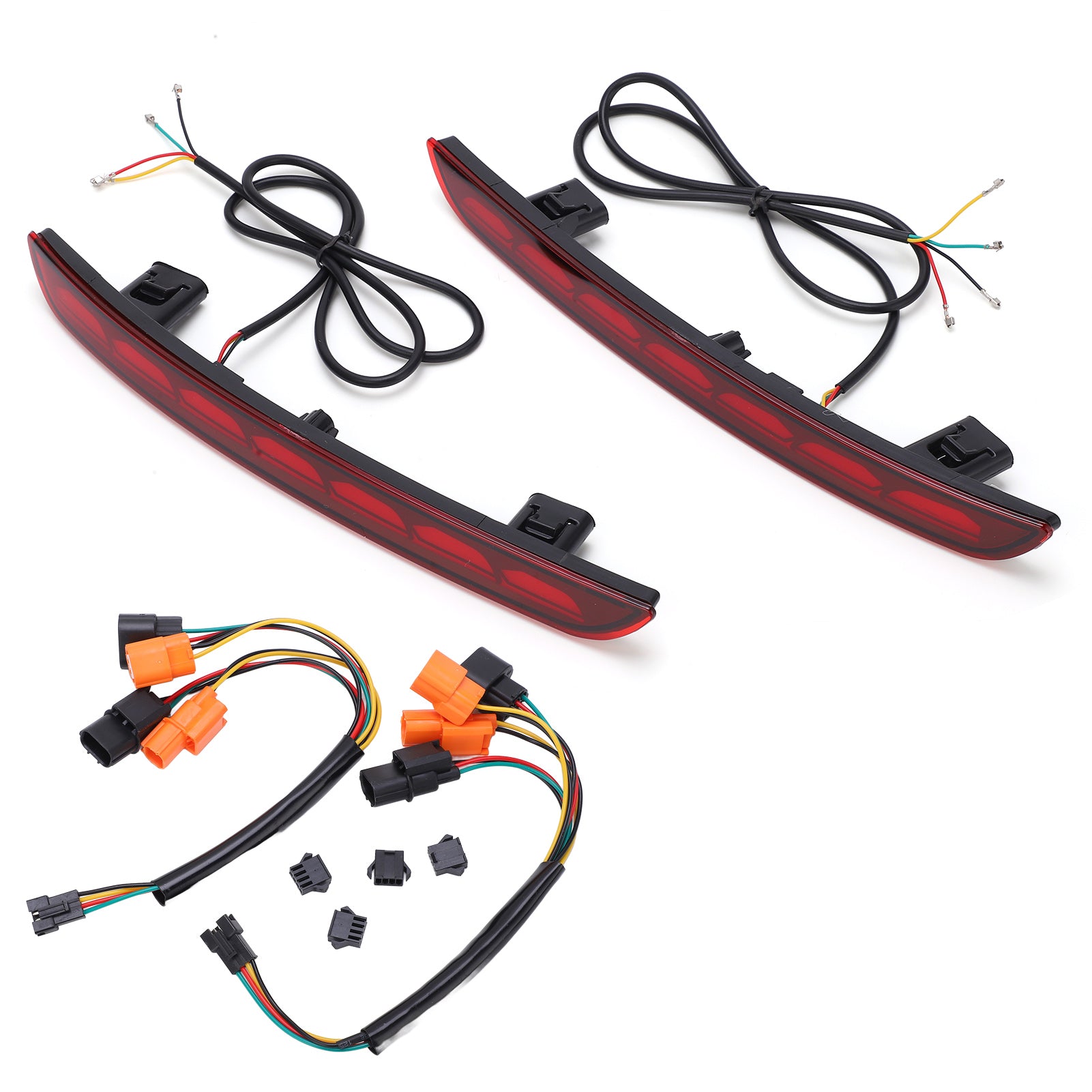 1 Pair Left Rright Rear Bumper Reflectors LED Tail Brake Lights Sequential Turn Signal Lamps Replacement for Civic 2022