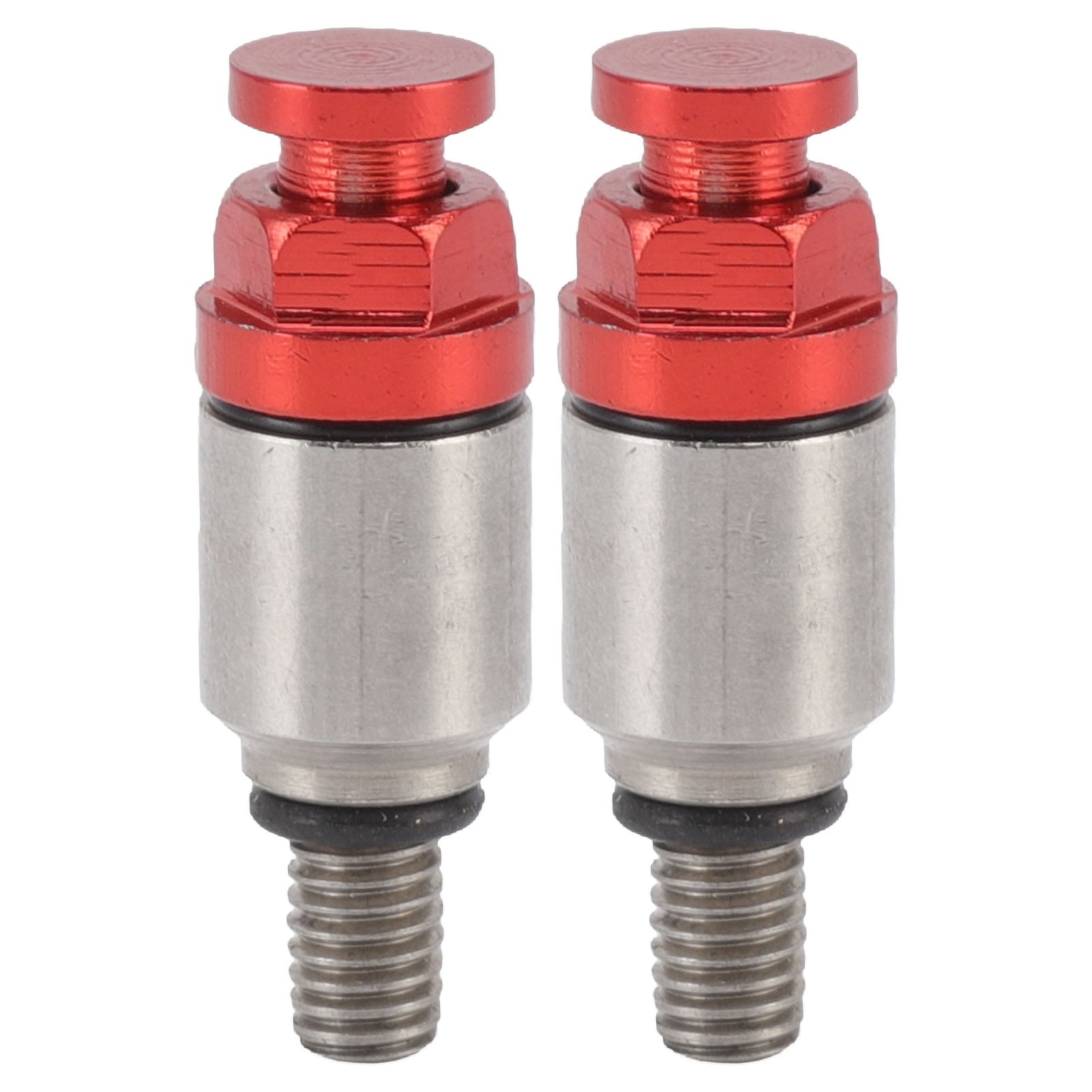 2pcs M5x0.8 Aluminium Alloy Fork Air Bleeder Pressure Relief Valve Replacement for CRF150R CR125R CR250R CRF250R Red
