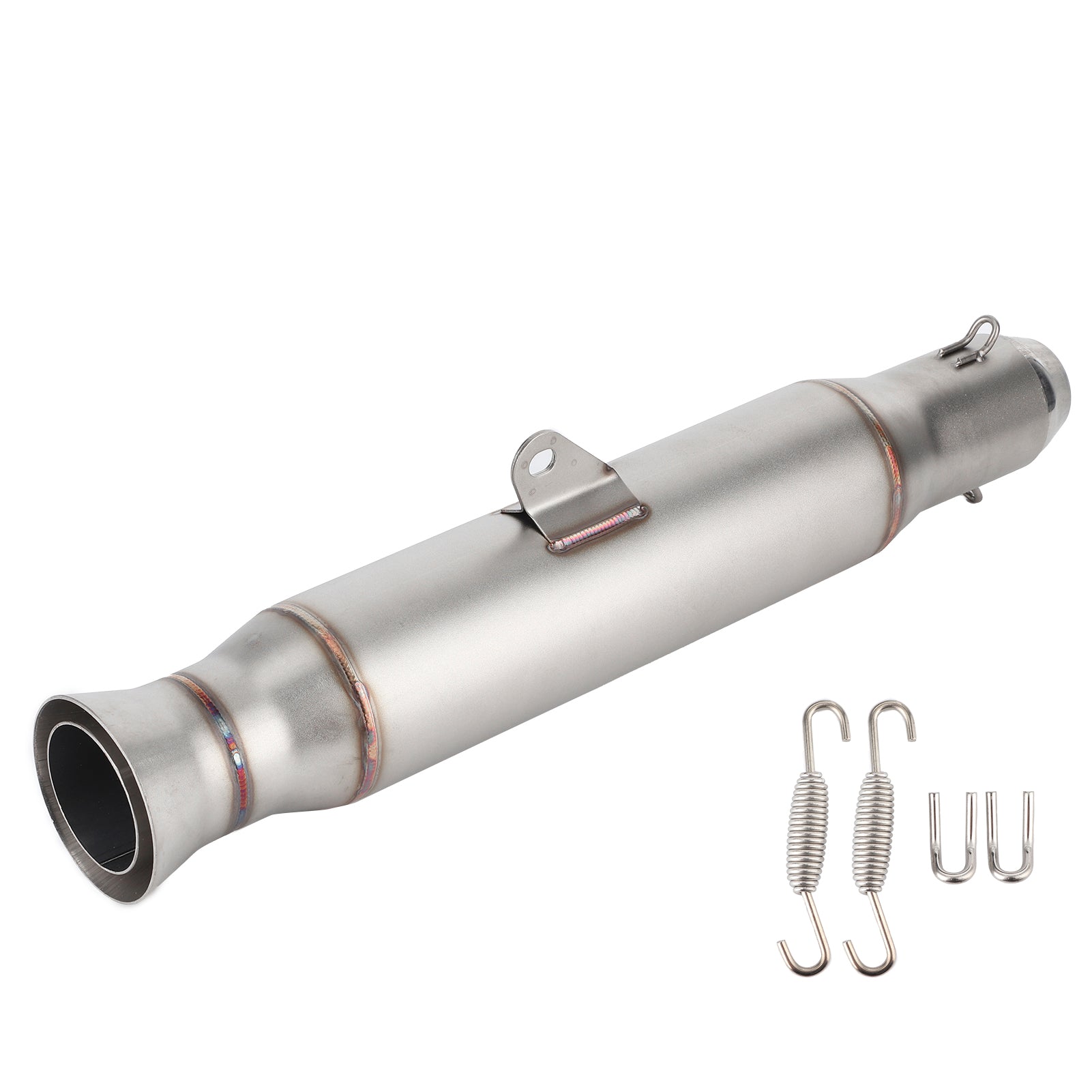 1.5-2in Exhaust Tail Pipe Tube for GP Racing Style Stainless Steel Universal for MotorcycleTitanium