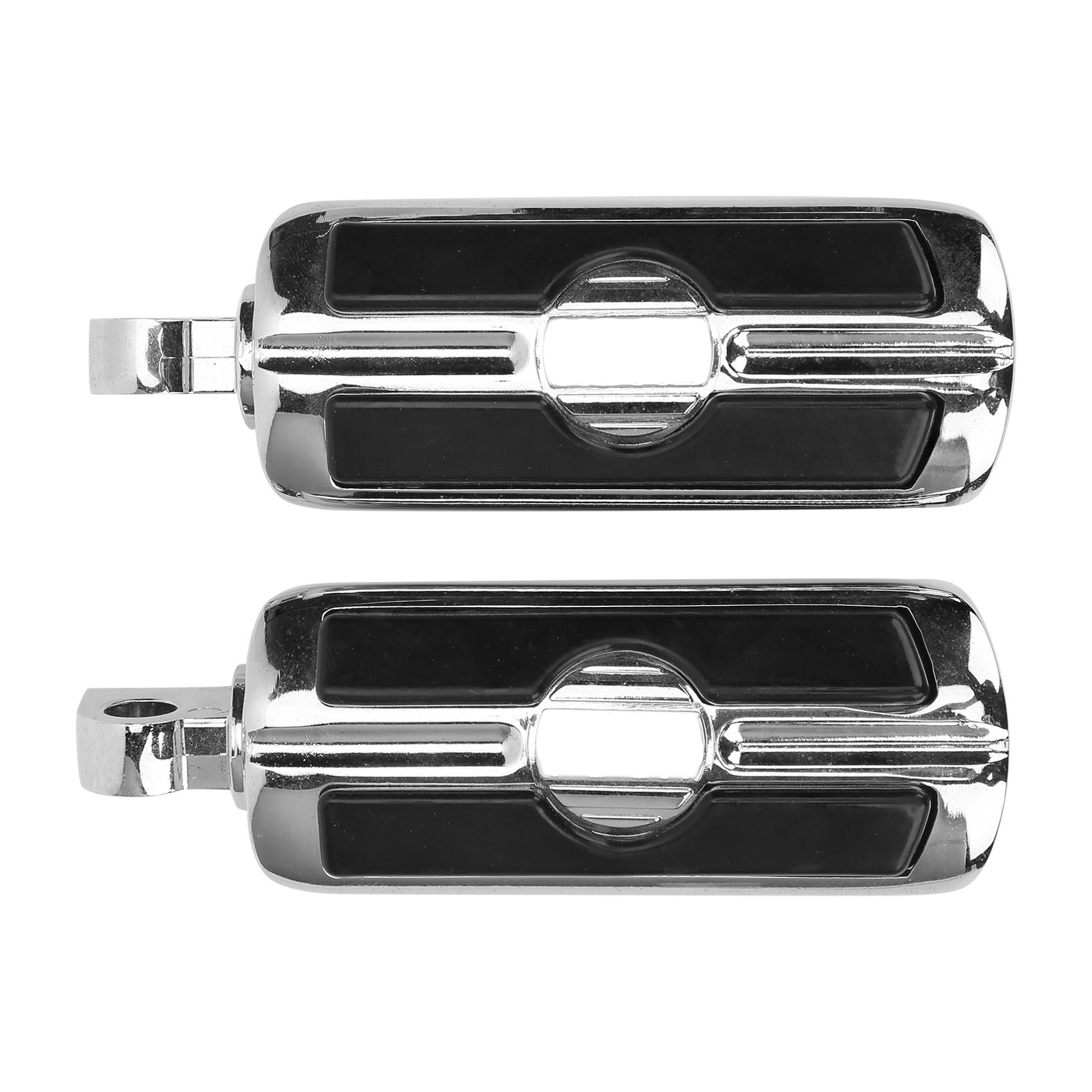 1 Pair Motorcycle Footrest Footpegs NonSlip Foot Pegs Motorbike Upgrade Accessories(Silver )