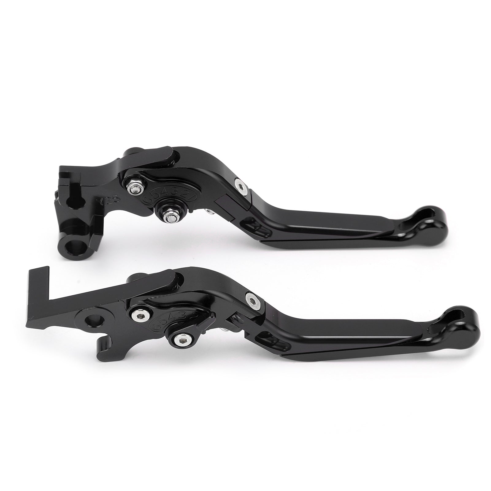 Adjustable Brake Clutch Levers CNC Aluminum Alloy Replacement for Yamaha MT25 MT‑03 R25 R3Black