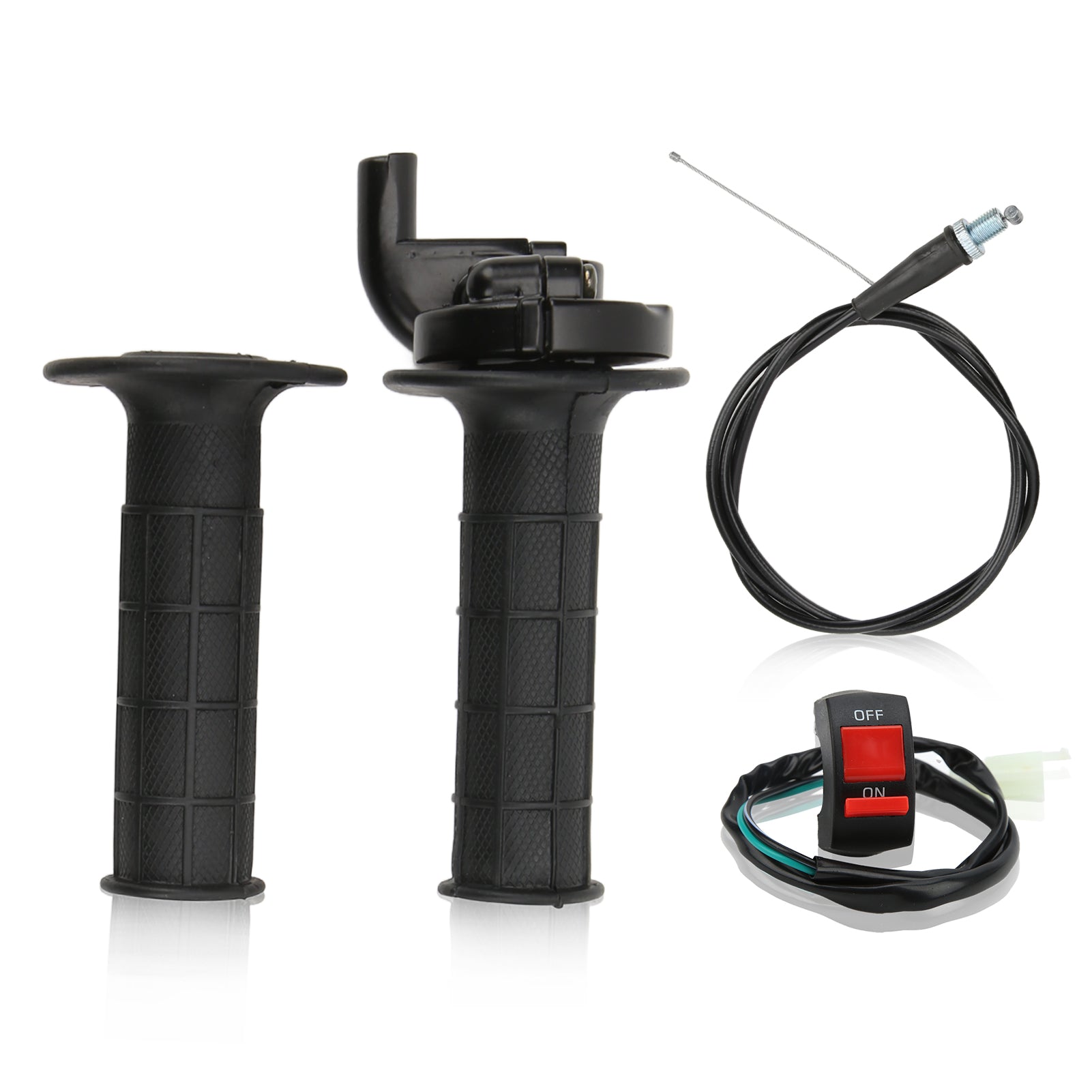 7/8in Twist Throttle Grip with Cable Kill On Off Switch for 50cc 125cc 110cc 150cc 250cc Mini Bike ATV