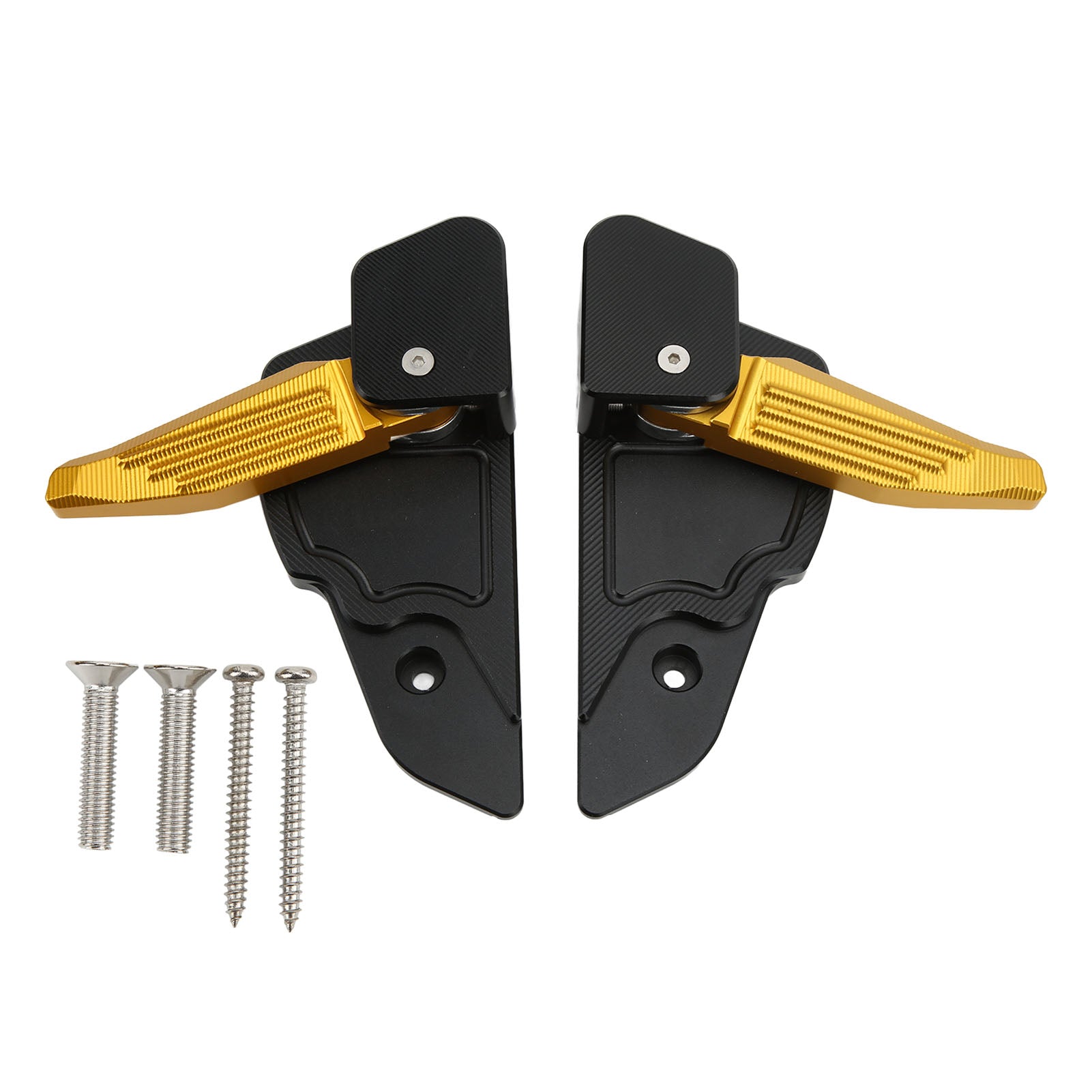 1 Pair Motorcycle Rear Footrests Metal Foldable Pedals Replacement for Vespa Primavera Sprint 125 150 2017‑2020Golden
