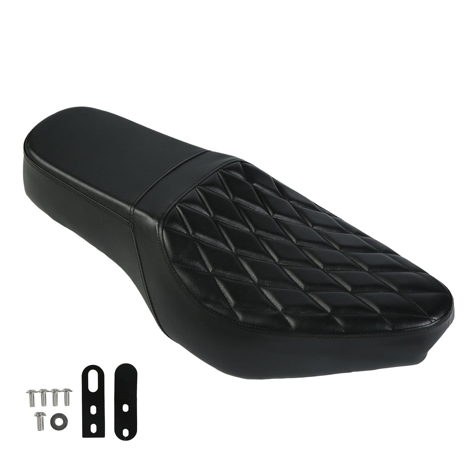 Motorcycle Two Up Seat Front Rear Seat Pad Saddle for Rebel Rebel CMX 300 500 2017‑2022 Rhombus Pattern and Plain Weave