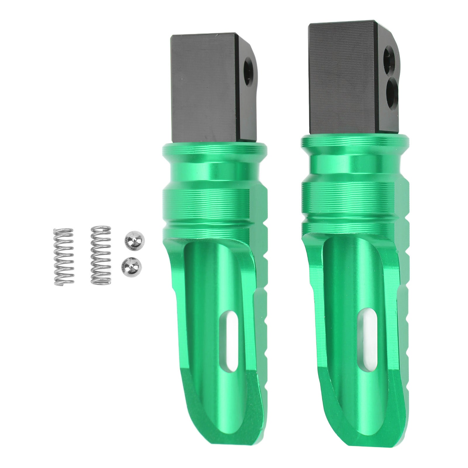 1 Pair Motorcycle Rear Foot Pegs CNC Process T6063 Aluminum Alloy Replacement For Benelli Tornado 252R 2021‑2022 Green
