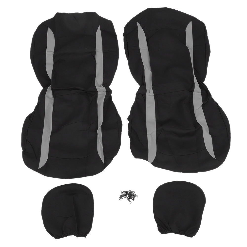 4pcs set Car Auto Seat Head Rest Covers Protectors Universal Accessory(Gray 

+ Black )