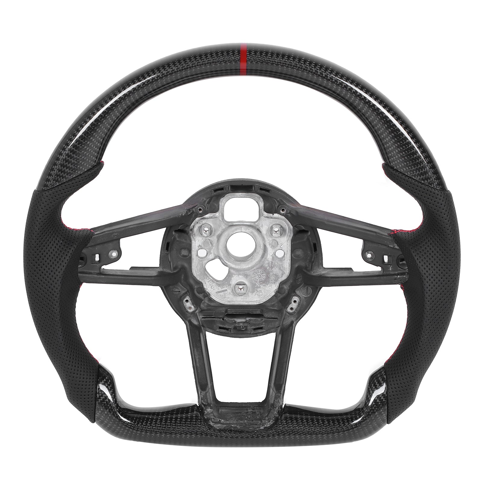 Carbon Fiber Steering Wheel Nappa Perforated Leather Fit for R8 MK2 TT TTS TTRS MK3 2015+