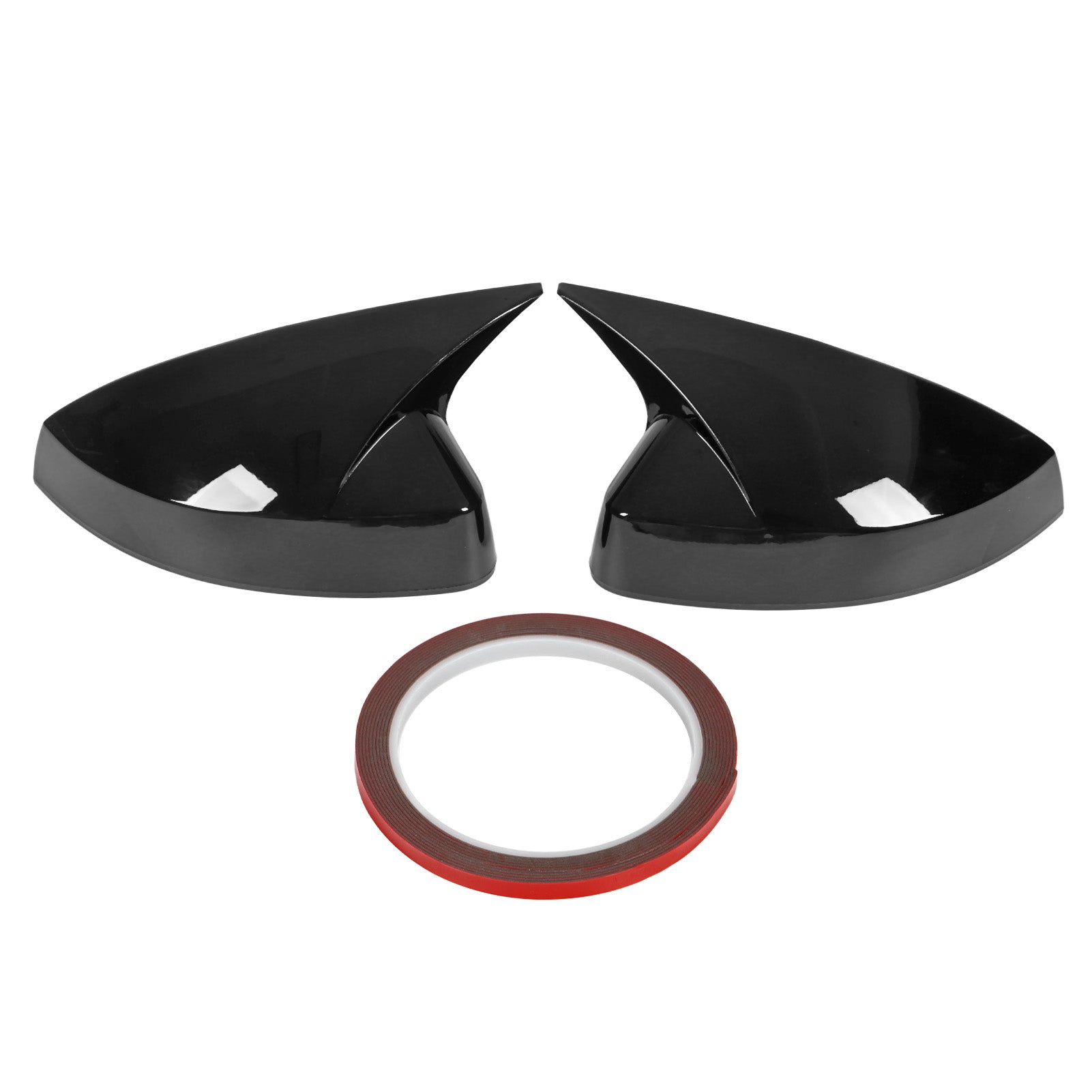 1 Pair Side Door Mirror Cover Rear View Mirror Housing Replacement for A3 S3 8V RS3 2013‑2019 Glossy Black