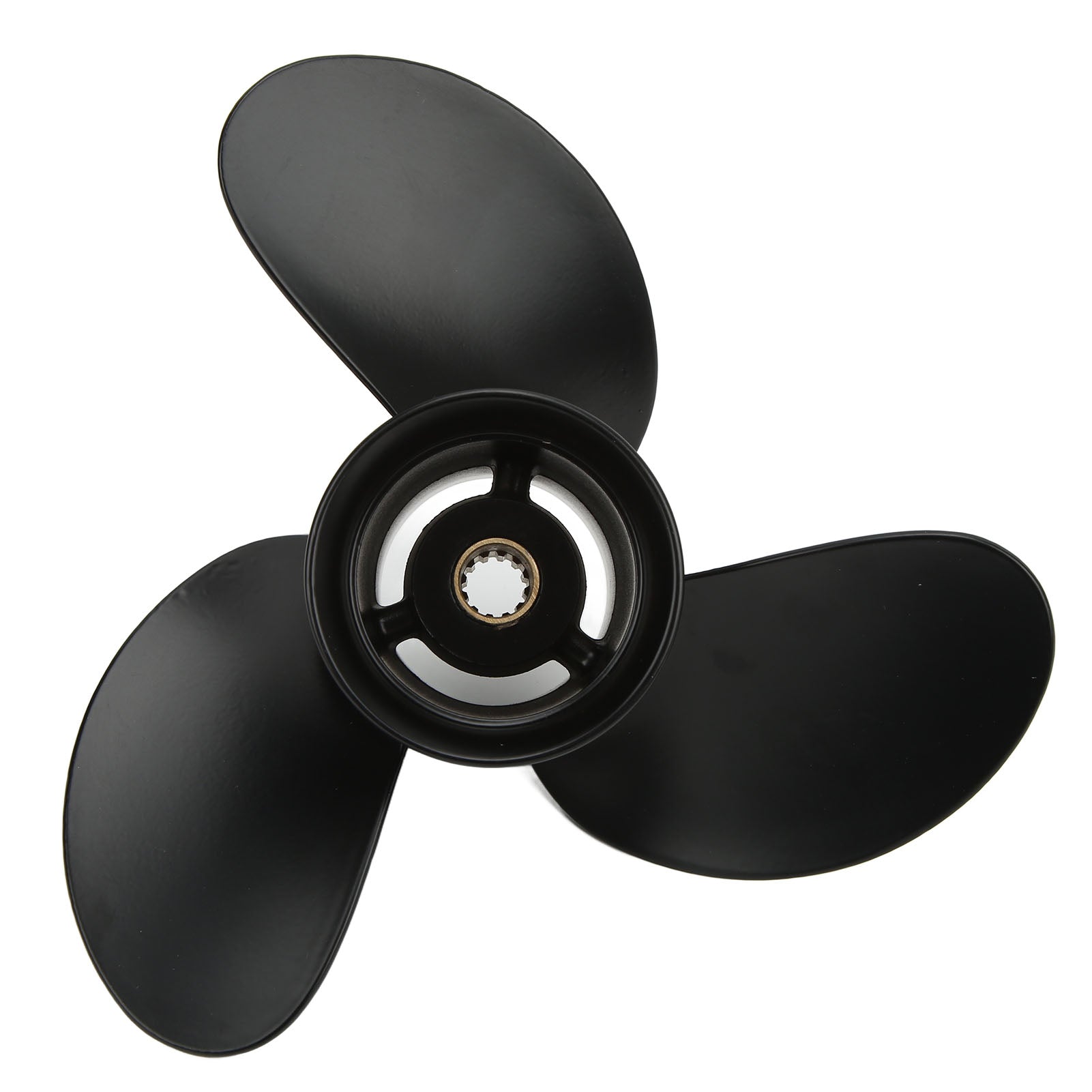 8 1/2x8 1/2in Outboard Propeller 3 Blades 12 Splines Aluminum Alloy 48‑897618A10 RH Replacement for Nissan 8‑9.8HP