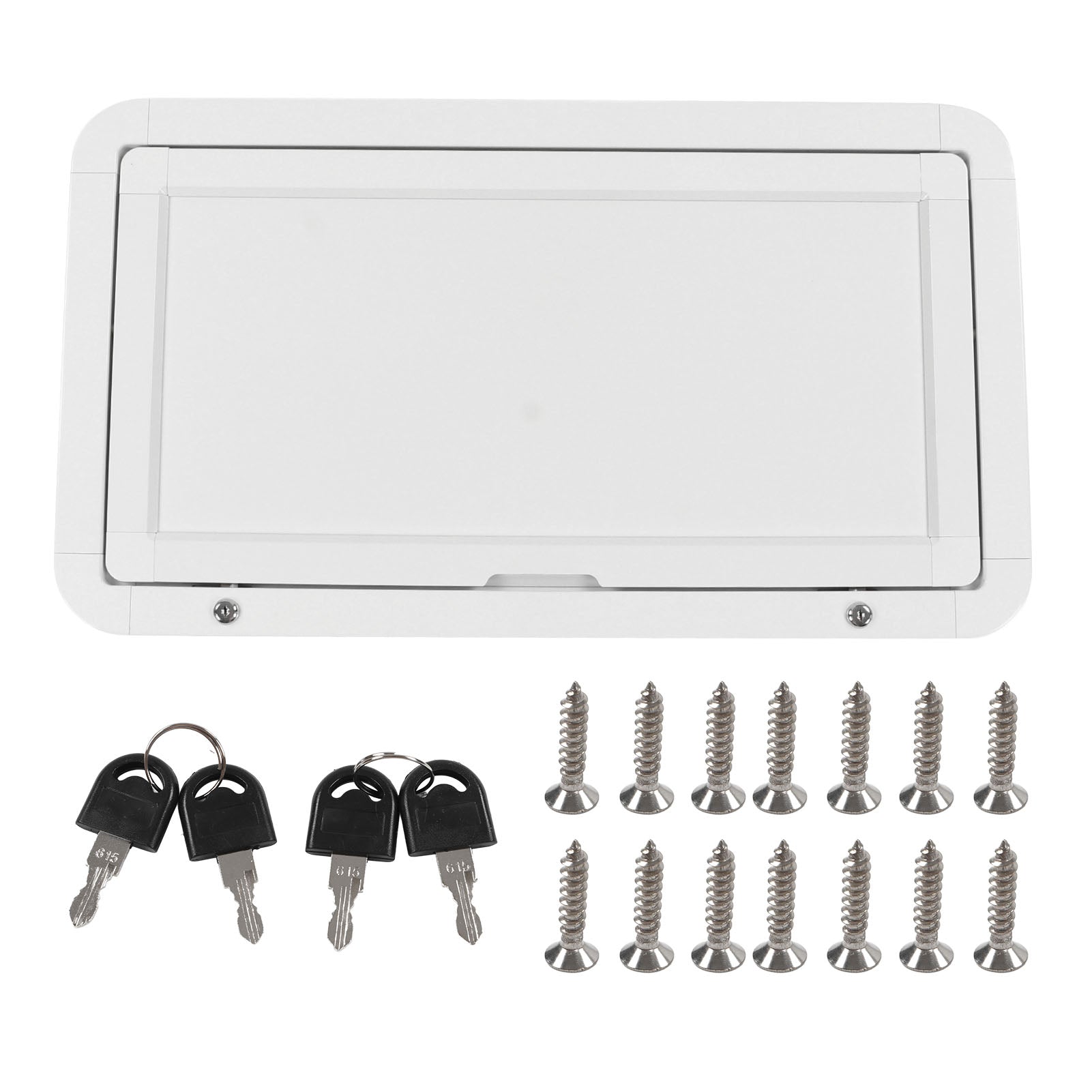 RV External Dining Table with Lock 25KG Maximum Load Aluminum Alloy for MPV Boat Caravan White