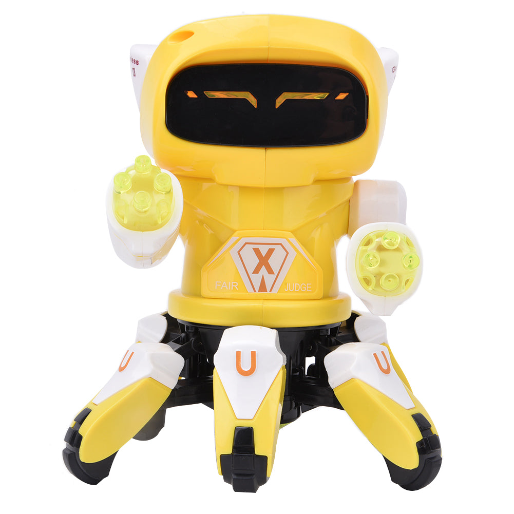 Electric Music Lighting Walking Six Claw Robot Educational Toy Model for Children Kids