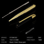 Retractable Twist Metal Ballpoint Pen Black Ink Medium Point 1.0mm  Writing Metal Ball Point Pen for School Business Office