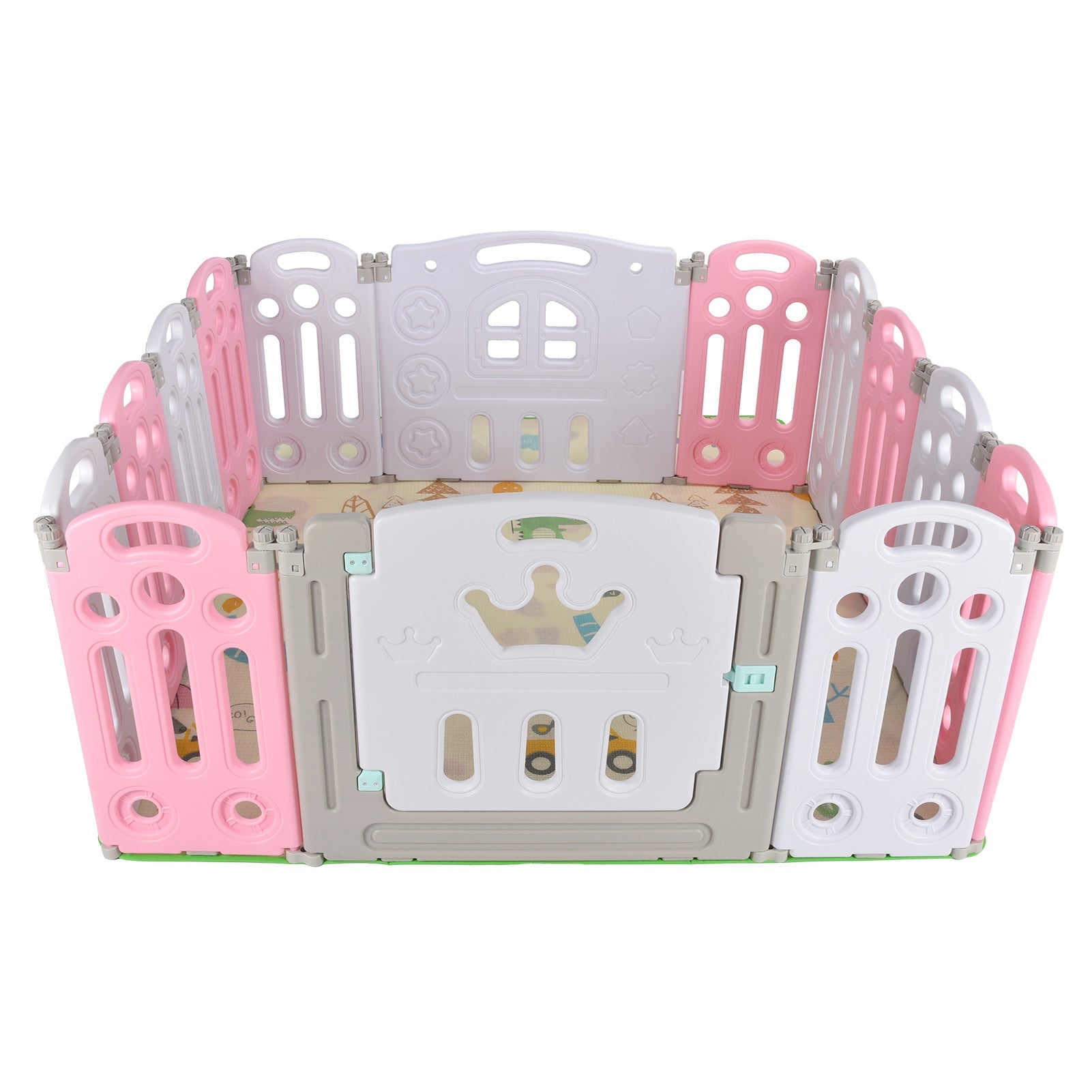 Foldable Baby Safety Play Yard Indoors Outdoors Baby Playpen Home Kids Safety Play Yard2#