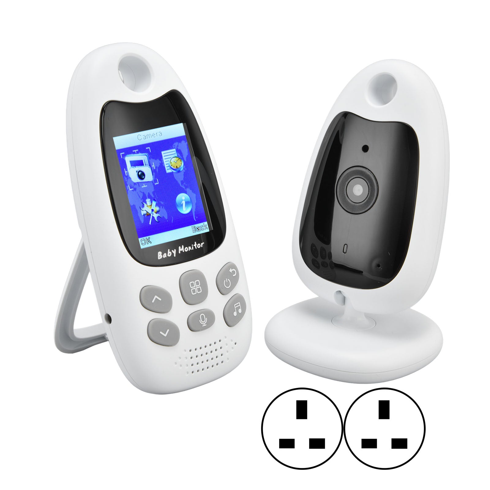 Baby Monitor Wireless Digital Room Temperature Monitoring Two Way Communication Monitor 100V to 240VUK Plug