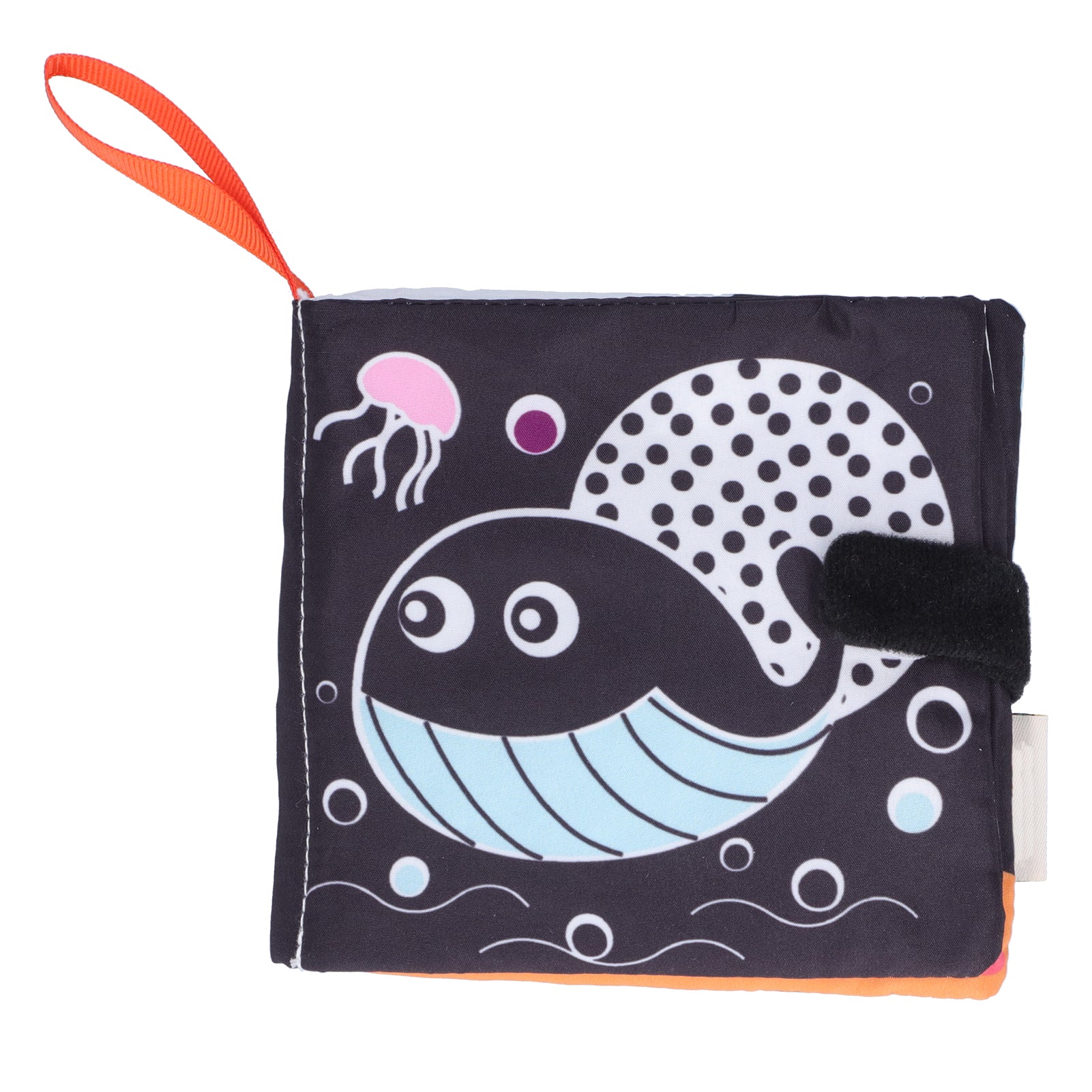 Baby Cloth Books Black White Crinkle Books Infant Educational Soft Book with Sound PaperOcean