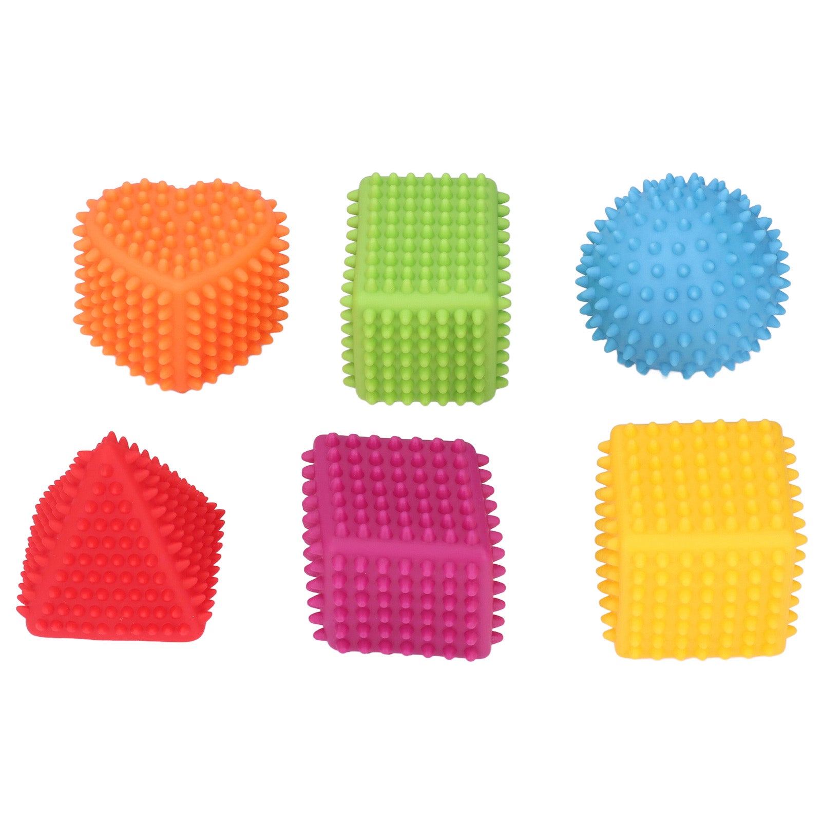 6pcs Sensory Balls Multi Vinyl Hand Catching Sensory Squeezing Soft Balls Toys for Baby Infant Kids