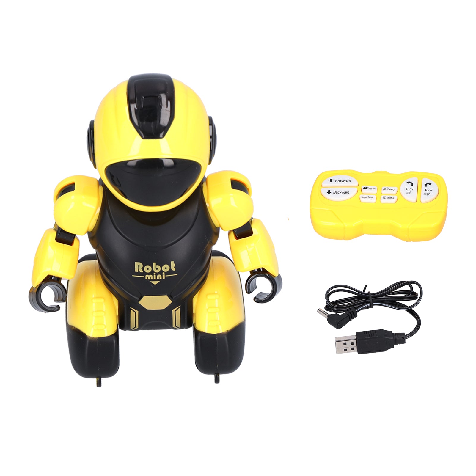 Remote Control Robot Toy Mini Electric Singing Dancing Robot Toy for Children Kids ToddlerYellow