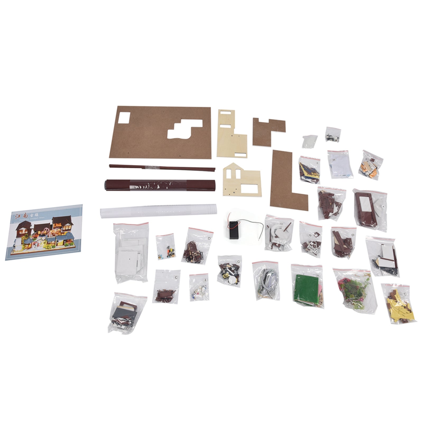 Mini Dollhouse Models Kit Wooden Miniature Doll House Furniture Toy Birthday Gift