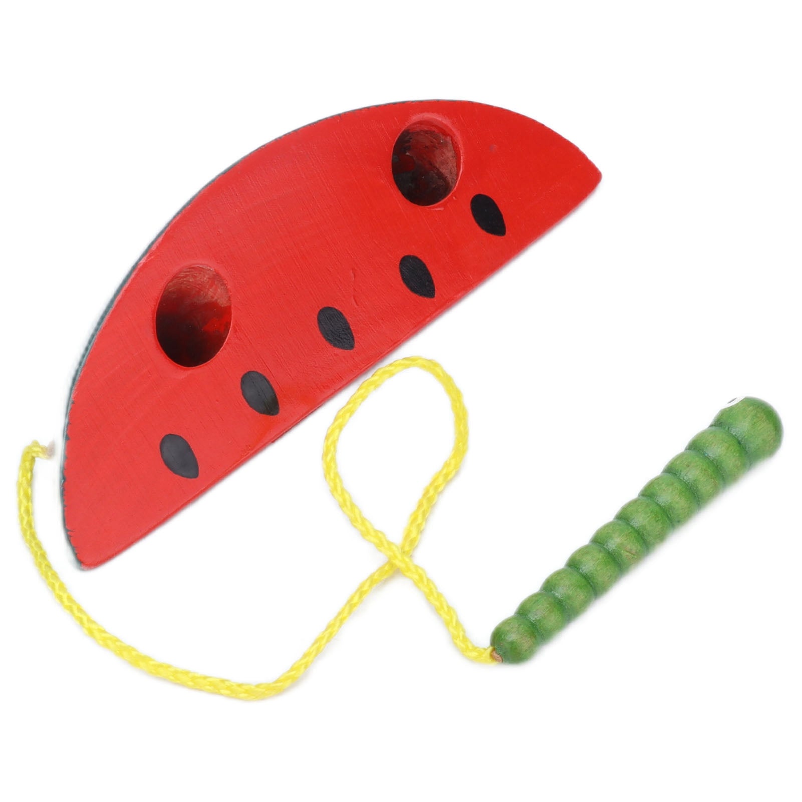 Wooden Watermelon Threading Toy Early Learning Fine Motor Skills Toys for Little BabyLittle Worm Eats Watermelon