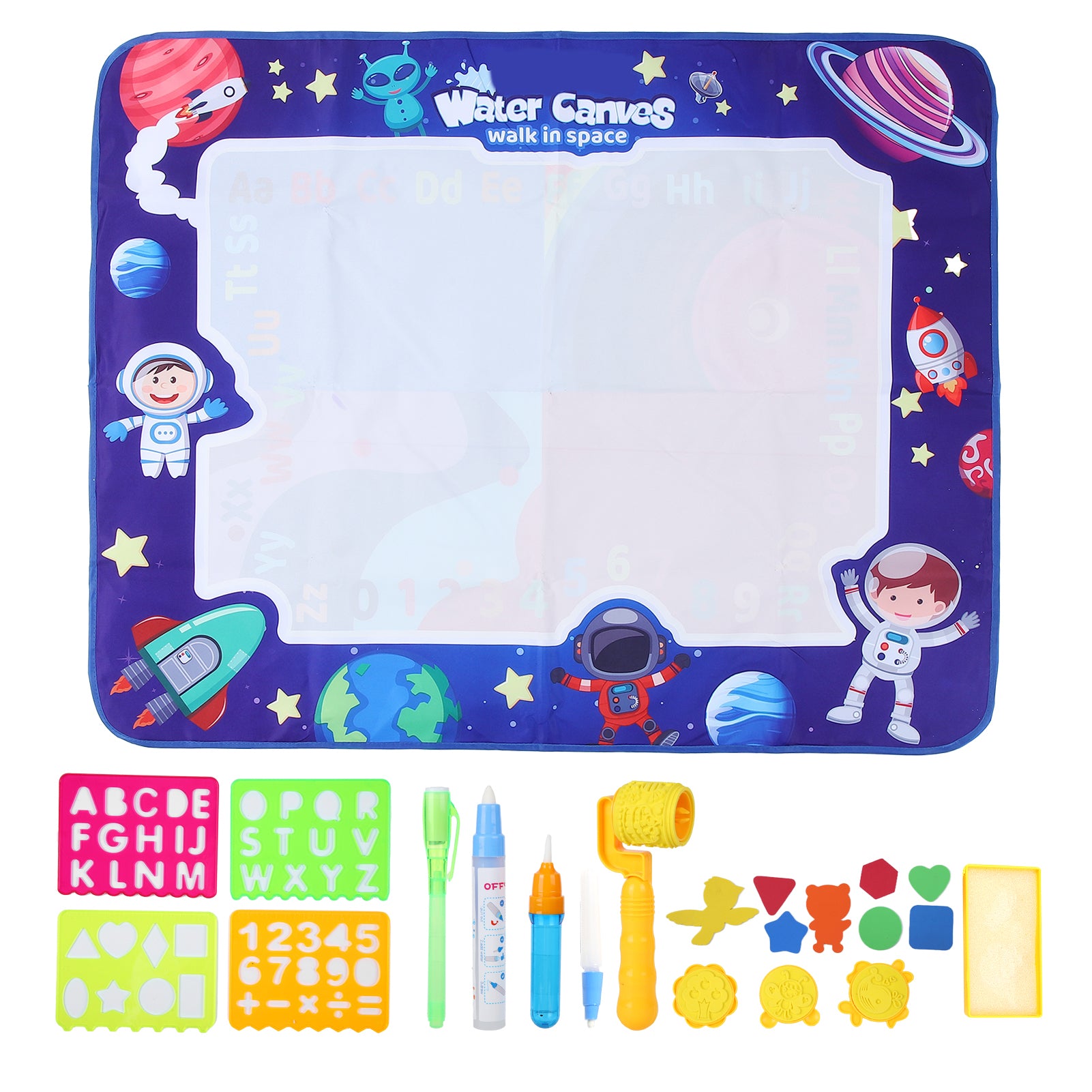 Water Drawing Mat Luminous Color Doodle Drawing Mat Painting Water Doodle Board for Kids100 X 80cm