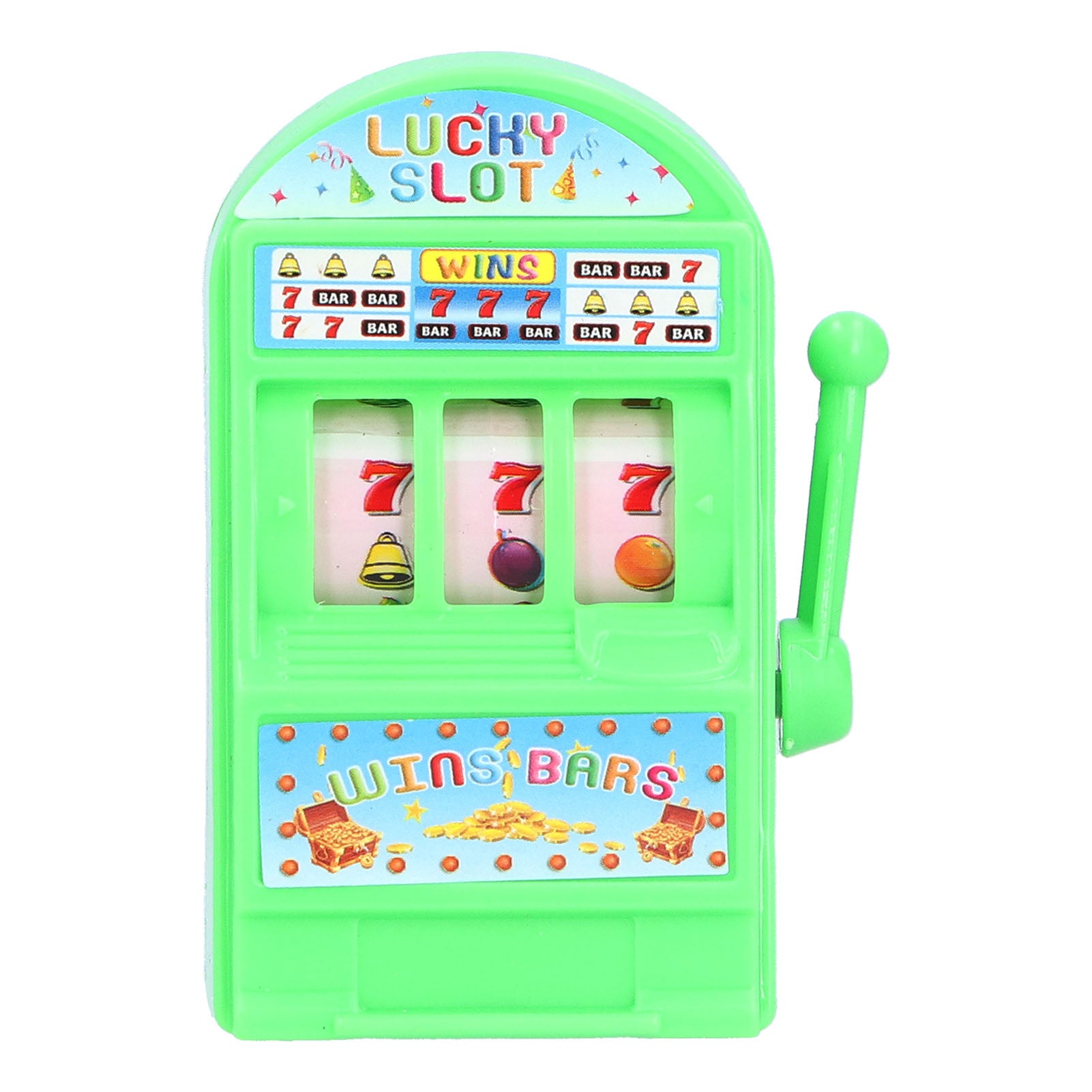 Mini Slot Machine Toy Lightweight Lucky Slot Machine Bank with Spinning Reel for Creative Festival GiftGreen