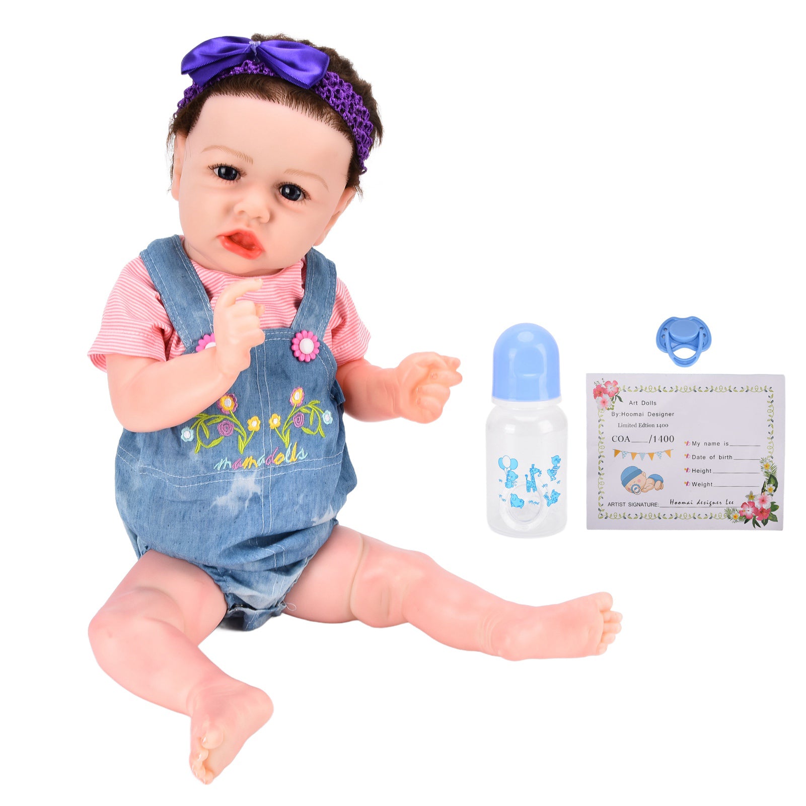Reborn Girl Doll Lifelike Vinyl 22 Inch Waterproof Weighted Rebirth Baby Doll Toy for 3 Years Old Above