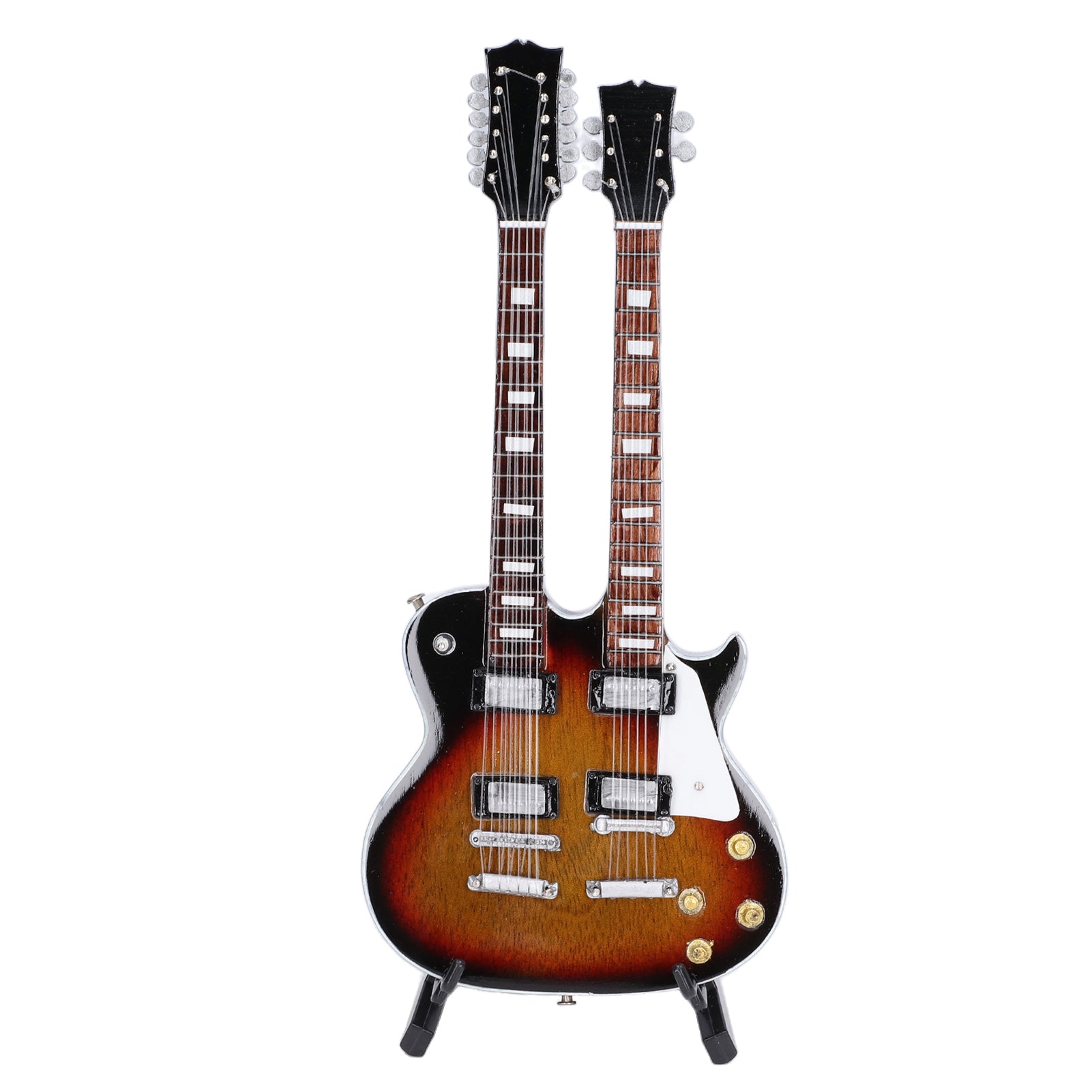 Miniature Guitar 18cm Length Hand Made Exquisite Details Mini Instrument Model for Home Decoration Gifts