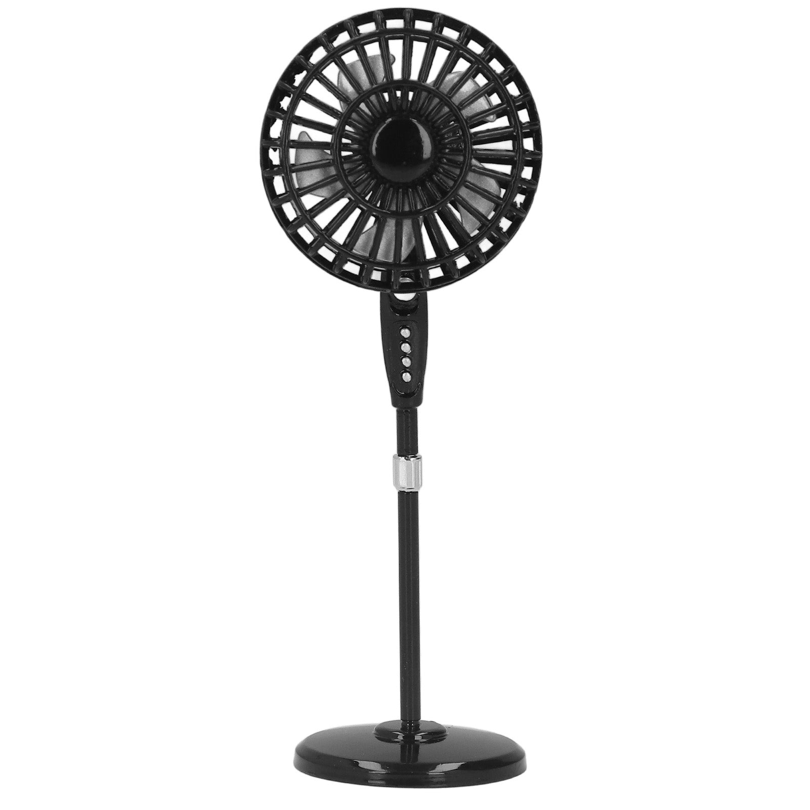 1:12 Dollhouse Mini Metal Fan Miniature Electric Fan Models for Dollhouse Living Room Furniture Accessories Black