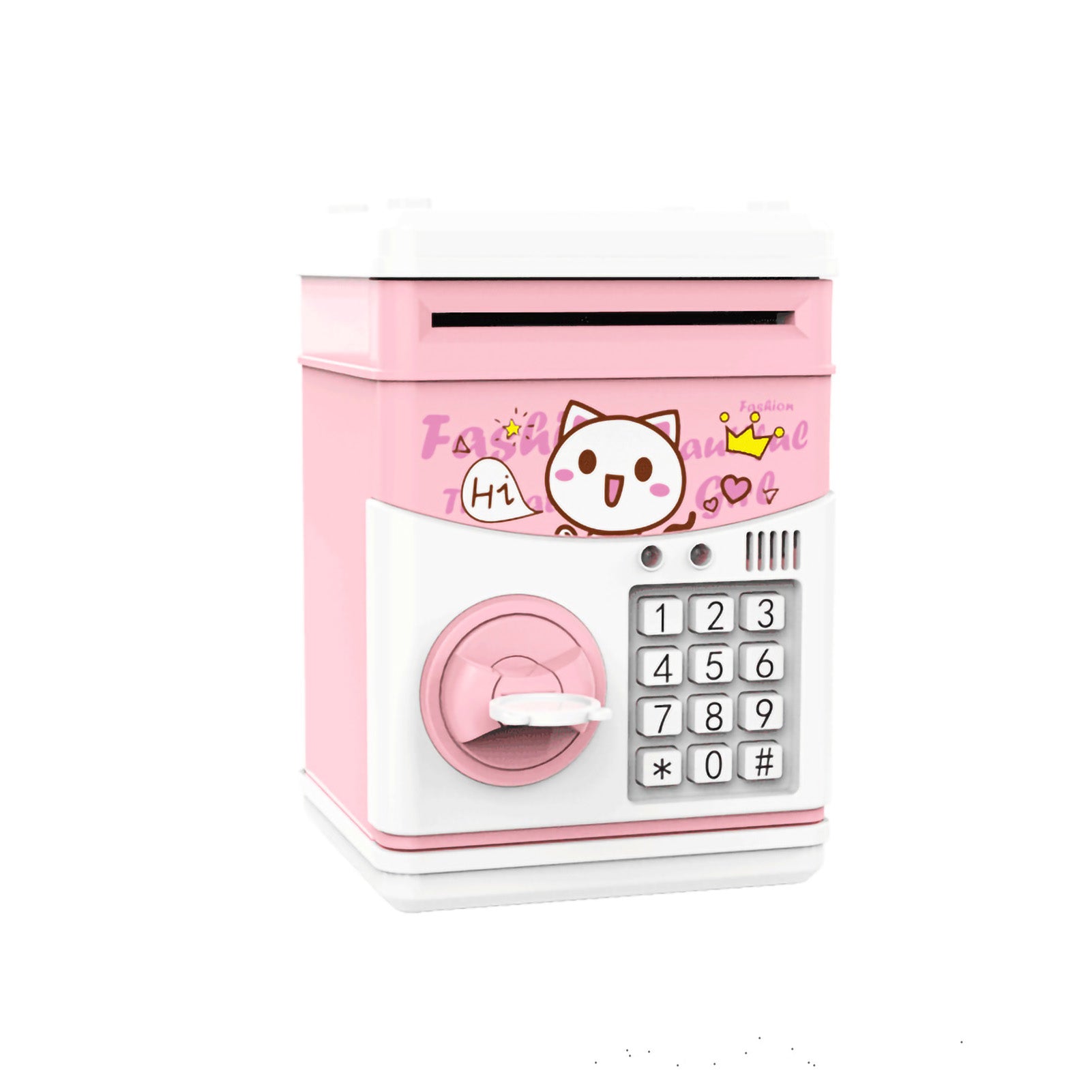 Cartoon Animal Pattern Piggy Bank Children Cute Music Storytelling Coin Money Saving Bank Toy Gift Pink