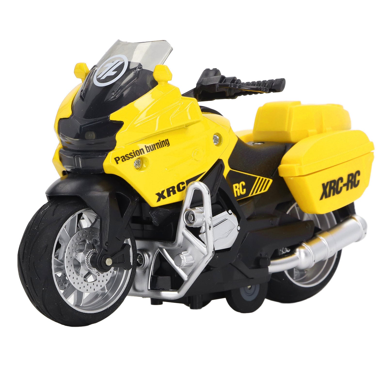 1:16 Scale Motorcycle Toy Alloy Sound Light Educational Portable Motorcycle Model for Kids Yellow