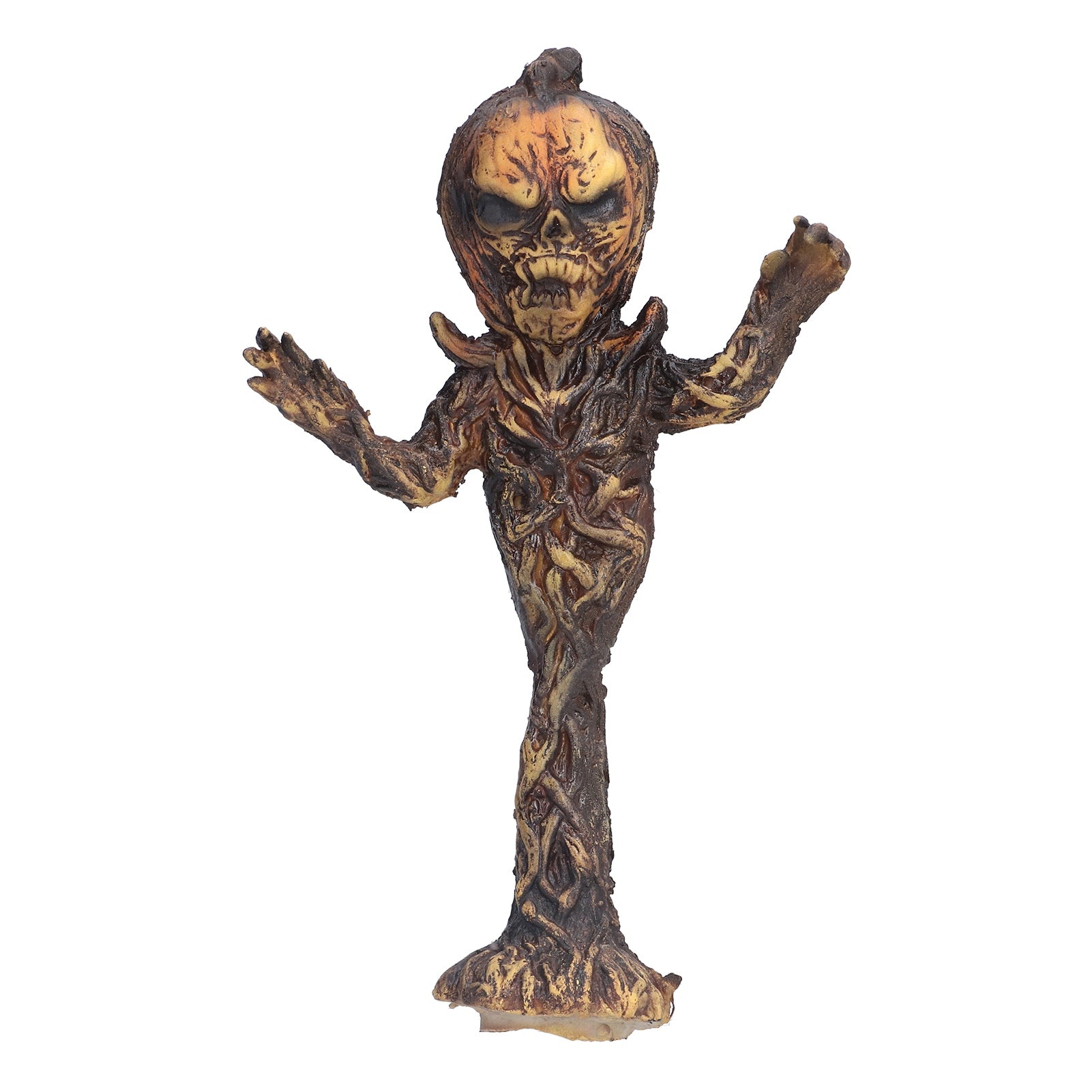 Scary Resin Pumpkin Head Light Ornament Halloween Home Decoration Halloween Sculpture Ornaments#A