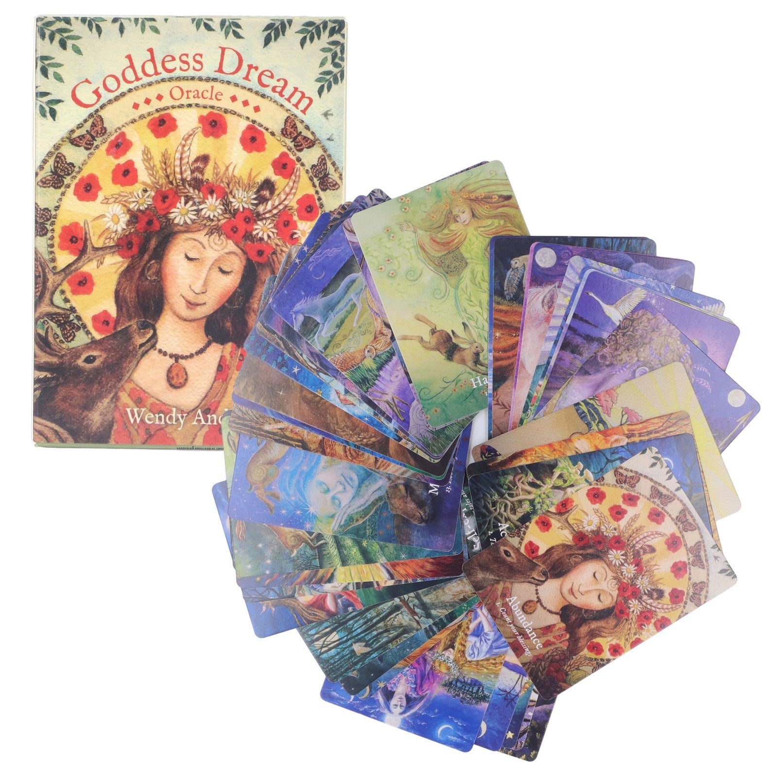 36Pcs Goddess Dream Cards Various Patterns Smoother Edges Portable Tarot Cards Set for Parties Office