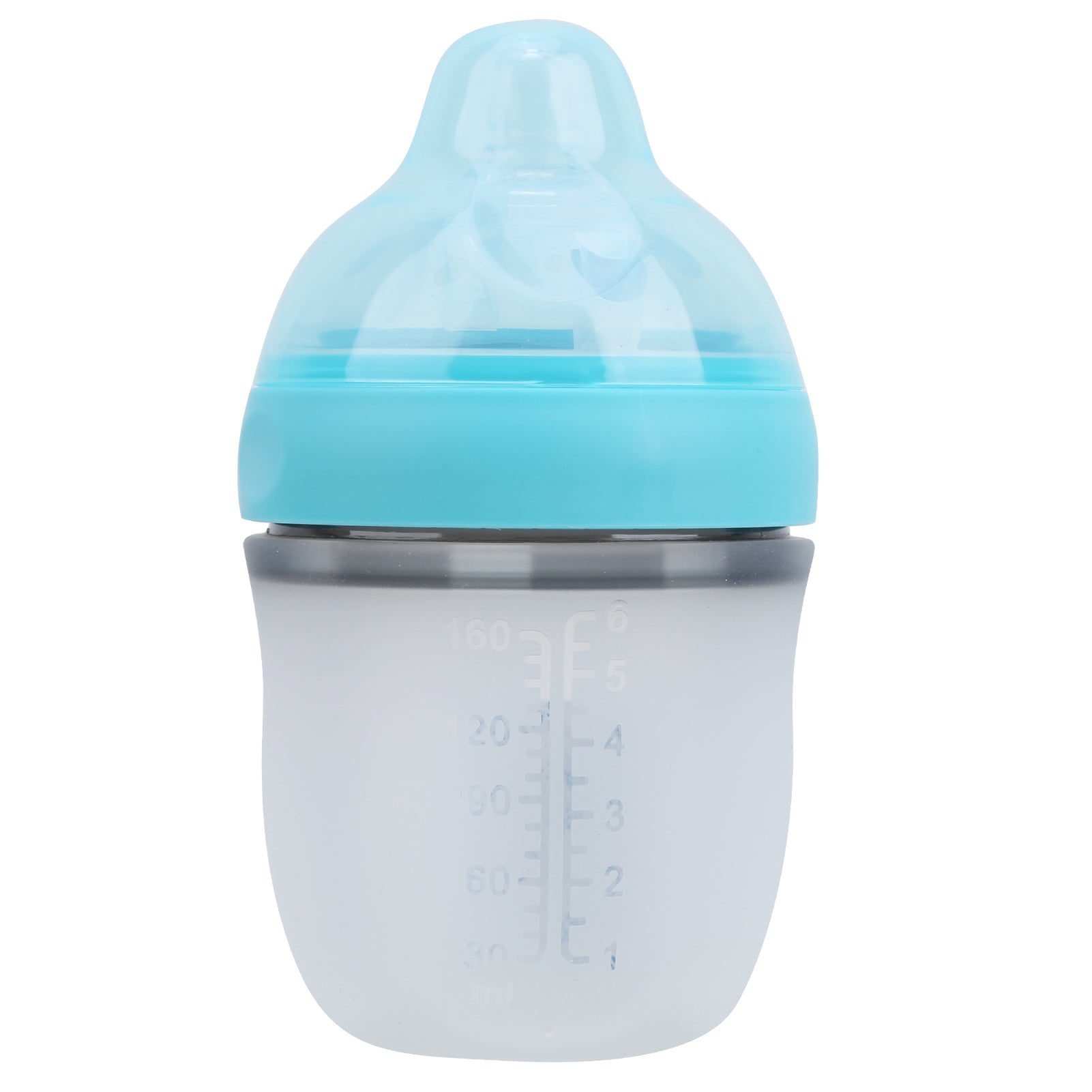 Silicone Portable Cute Baby Milk Bottle Wide Bore Anti Impact Infant Feeding Bottle(Green )