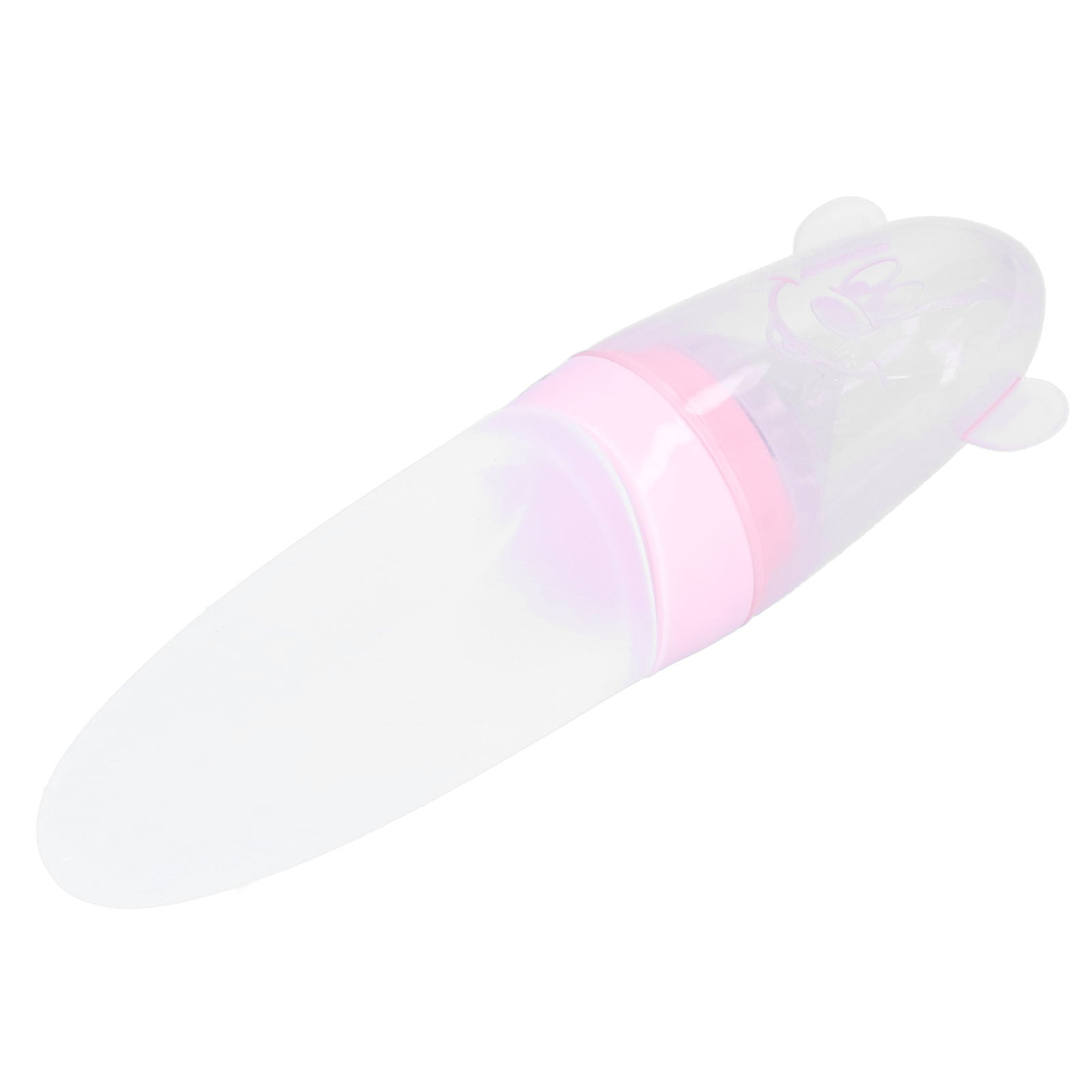 Baby Silicone Squeeze Spoon Toddler Infant Food Dispensing Feeding Spoon Bottle PinkPink