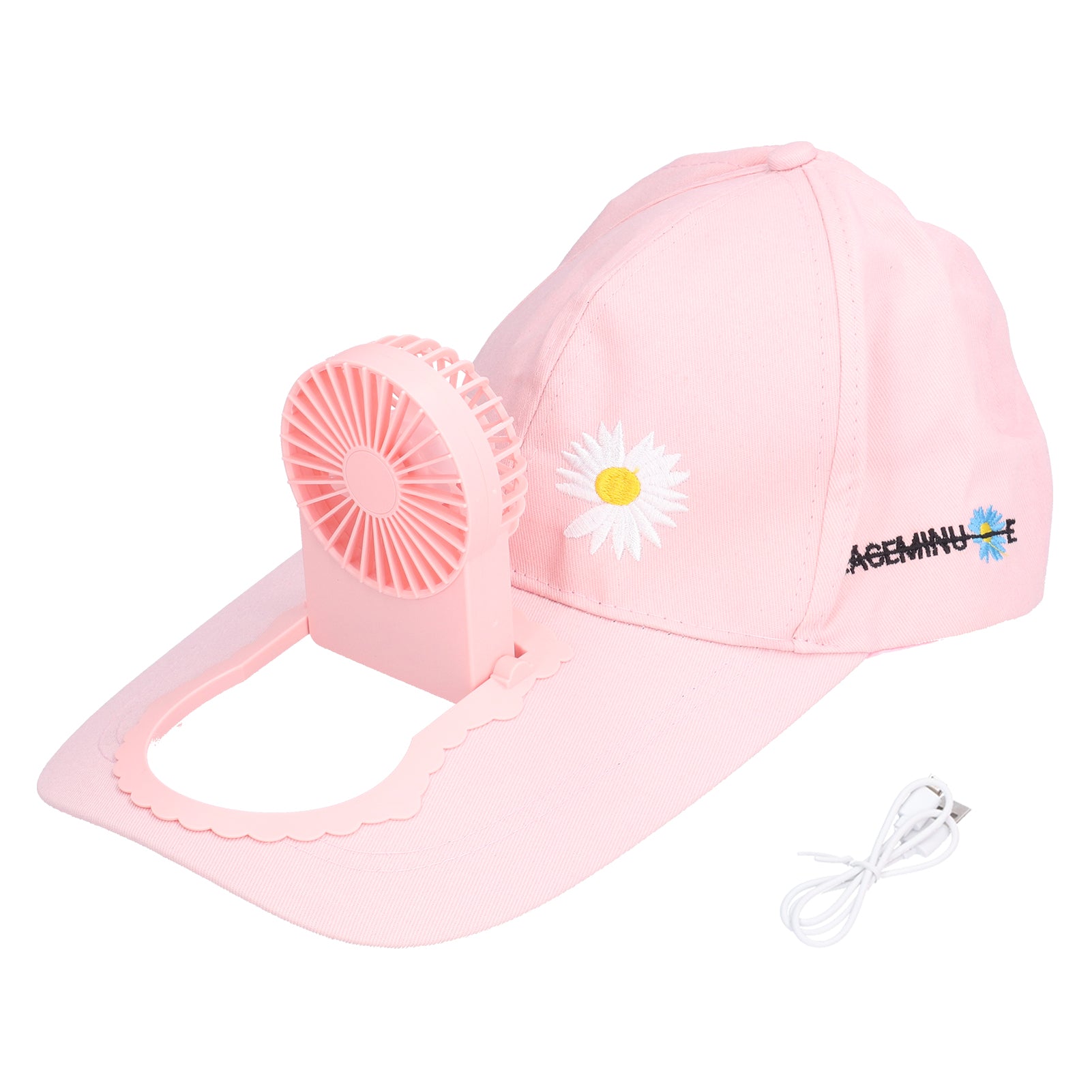 Cooling Fan Hat USB Charging Breathable Shade Sunscreen Fan Hat Adjustable Fan Hat