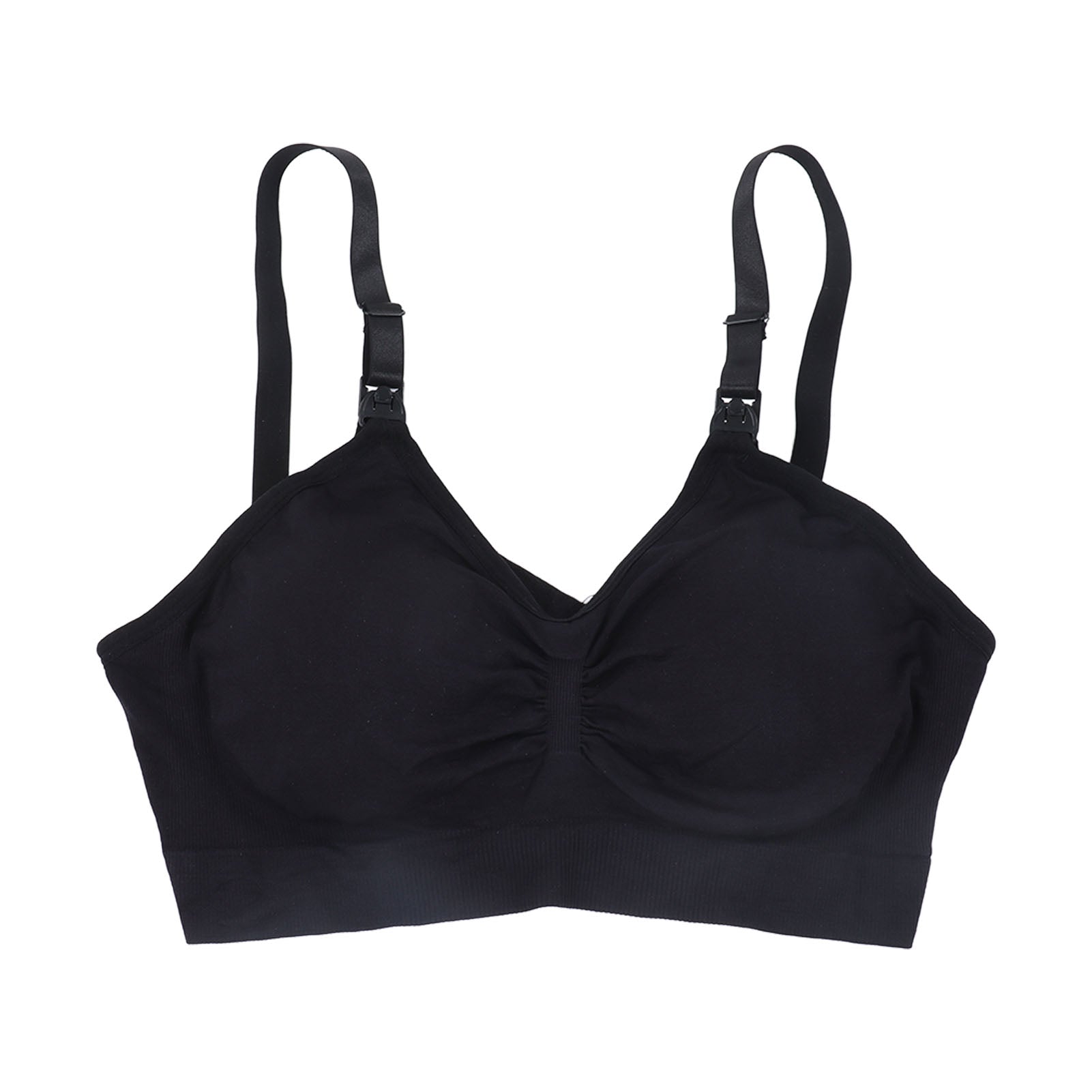 Hands Free Breast Pump Bra Adjustable Soft Breathable Pumping Nursing Bra for Puerpera Black XXL