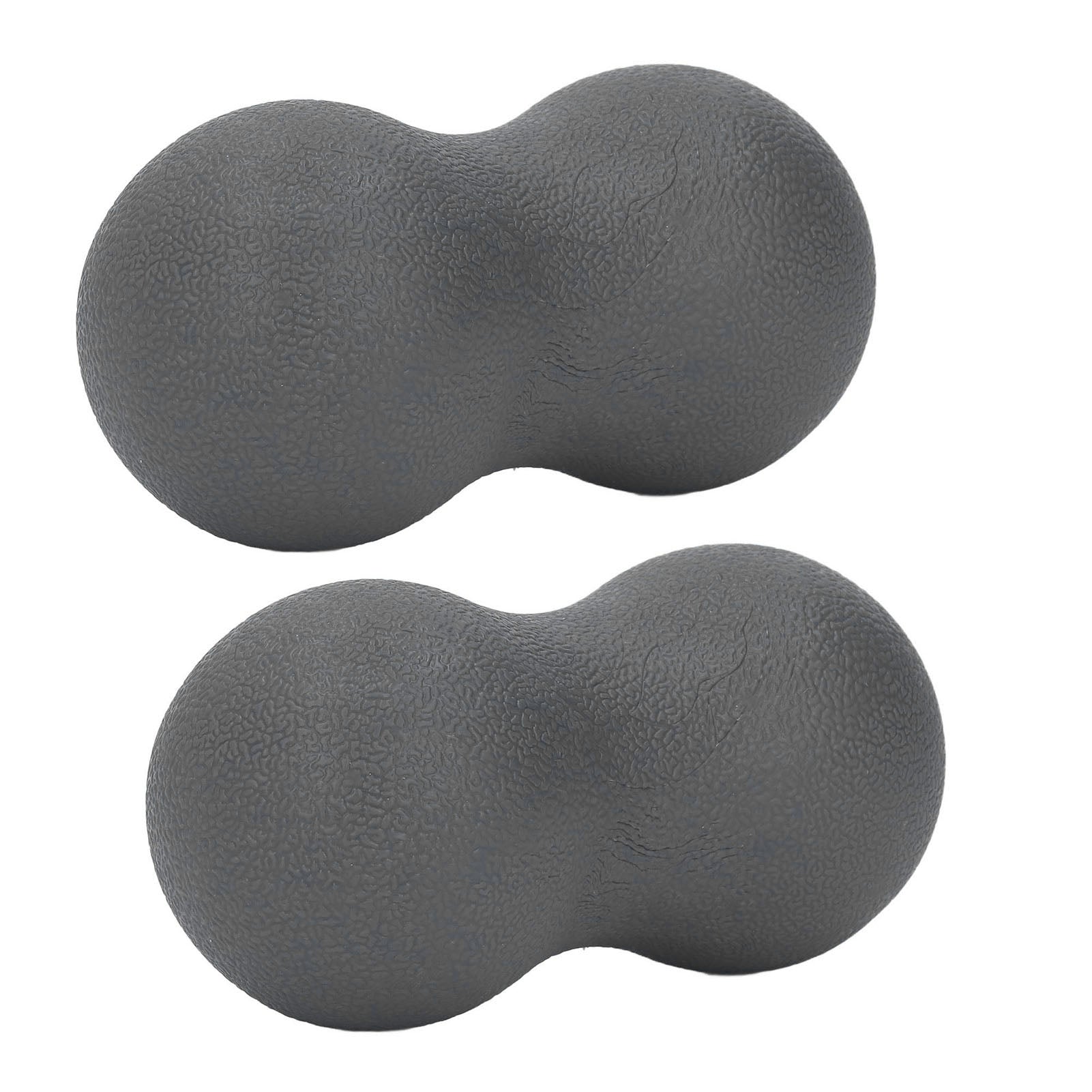 2Pcs Peanut Massage Ball Elastic Rubber Relieve Muscle Soreness Double Lacrosse Mobility Ball for Back Leg Hand Foot