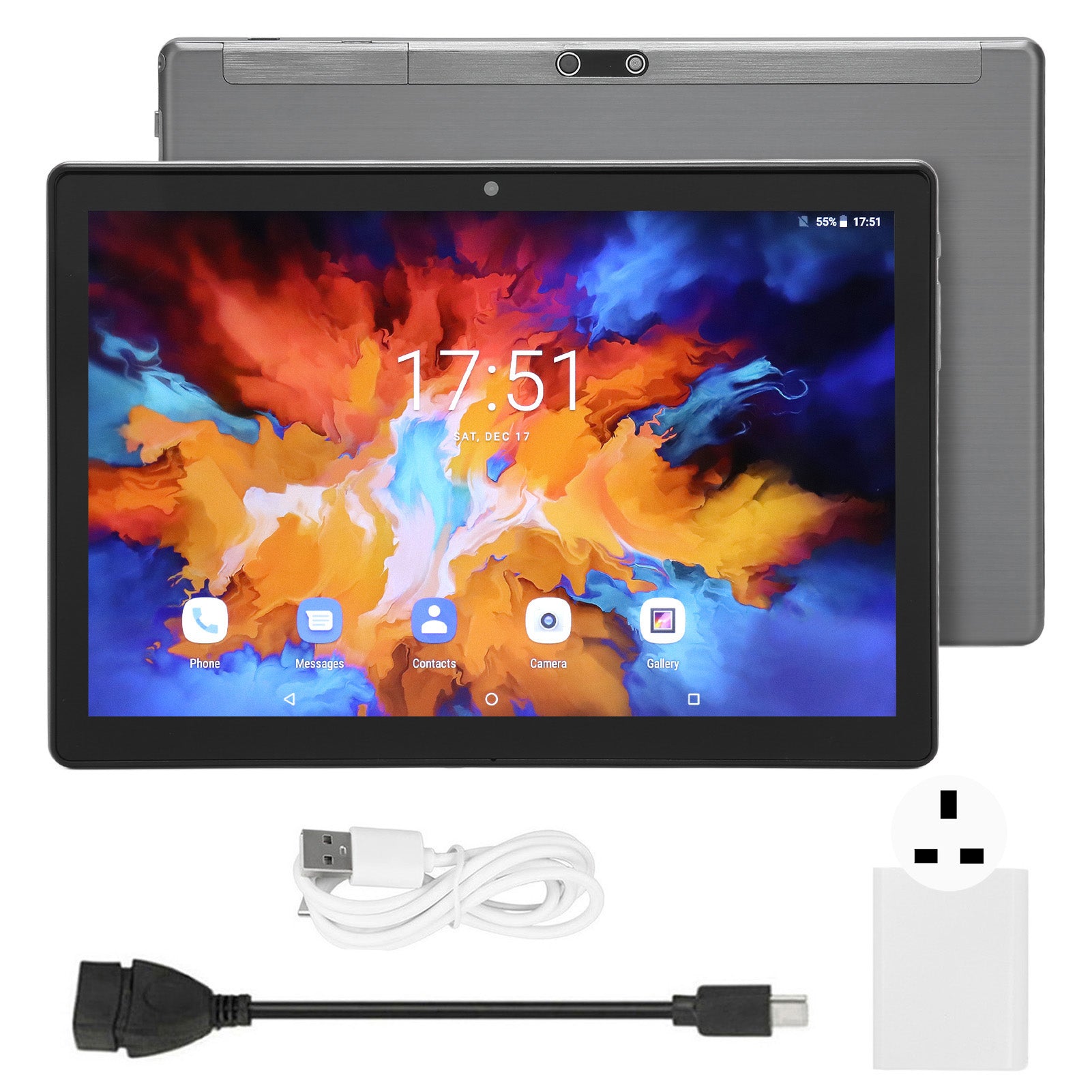 10.1in Tablet for Android 11.0 8GB 128GB 1920x1200 Resolution 5G WiFi Dual Cameras 4 Core CPU Calling Tablet