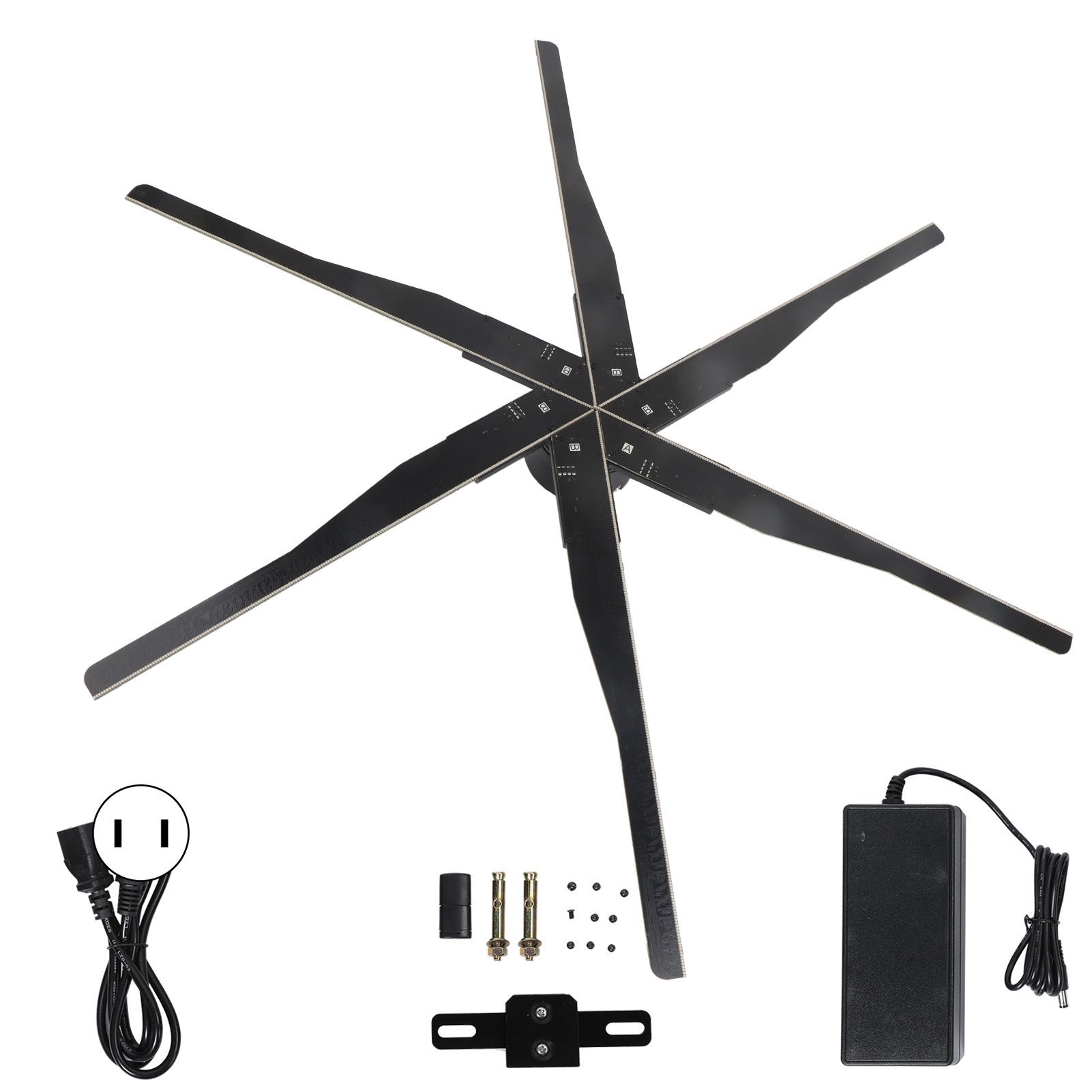 Holographic Projector Advertising Machine 6 Blades Fan Projection G13 58‑85cm 100‑240V