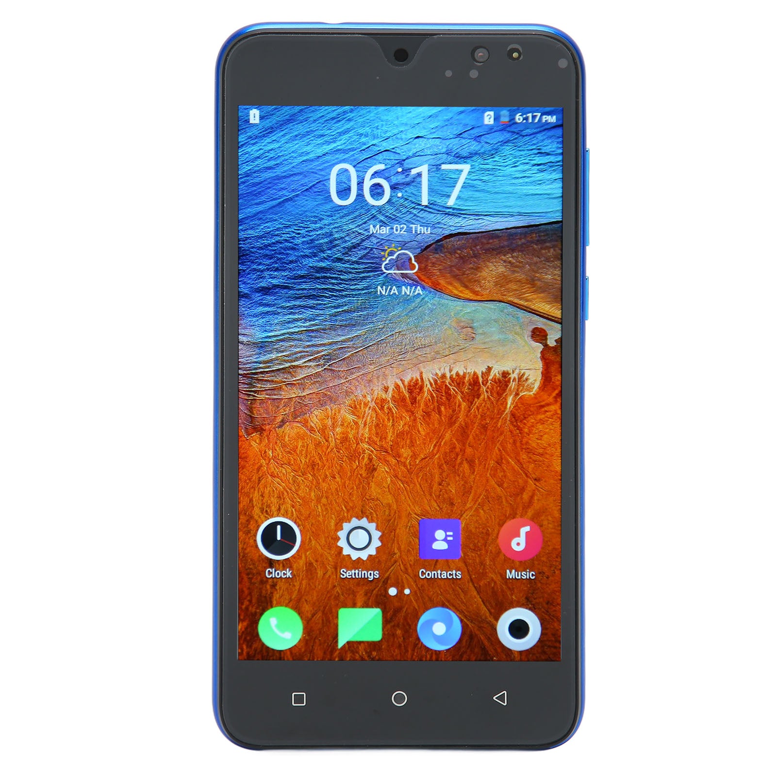 Nowa8 Pro 5.5 Inch Smartphone for Android 10 4GB RAM 32GB ROM Cell Phone with 16MP Rear 8MP Front Camera 100‑240V Blue UK Plug