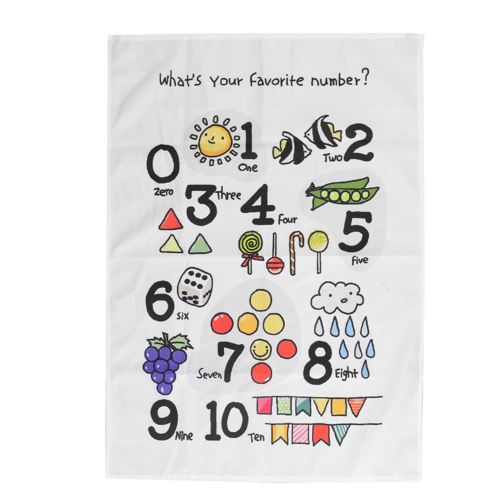 Letter Printed Poster Cloth Early Education Wall Hanging Canvas Art Poster for Bedroom Playroom Type 1