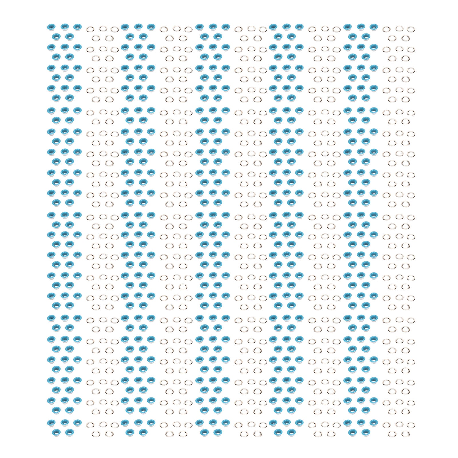 500 Sets Grommet Kit 8mm Round Light Copper Exquisite Blue Multi Purpose Eyelet Kit for Repair Decoration Production Sky Blue