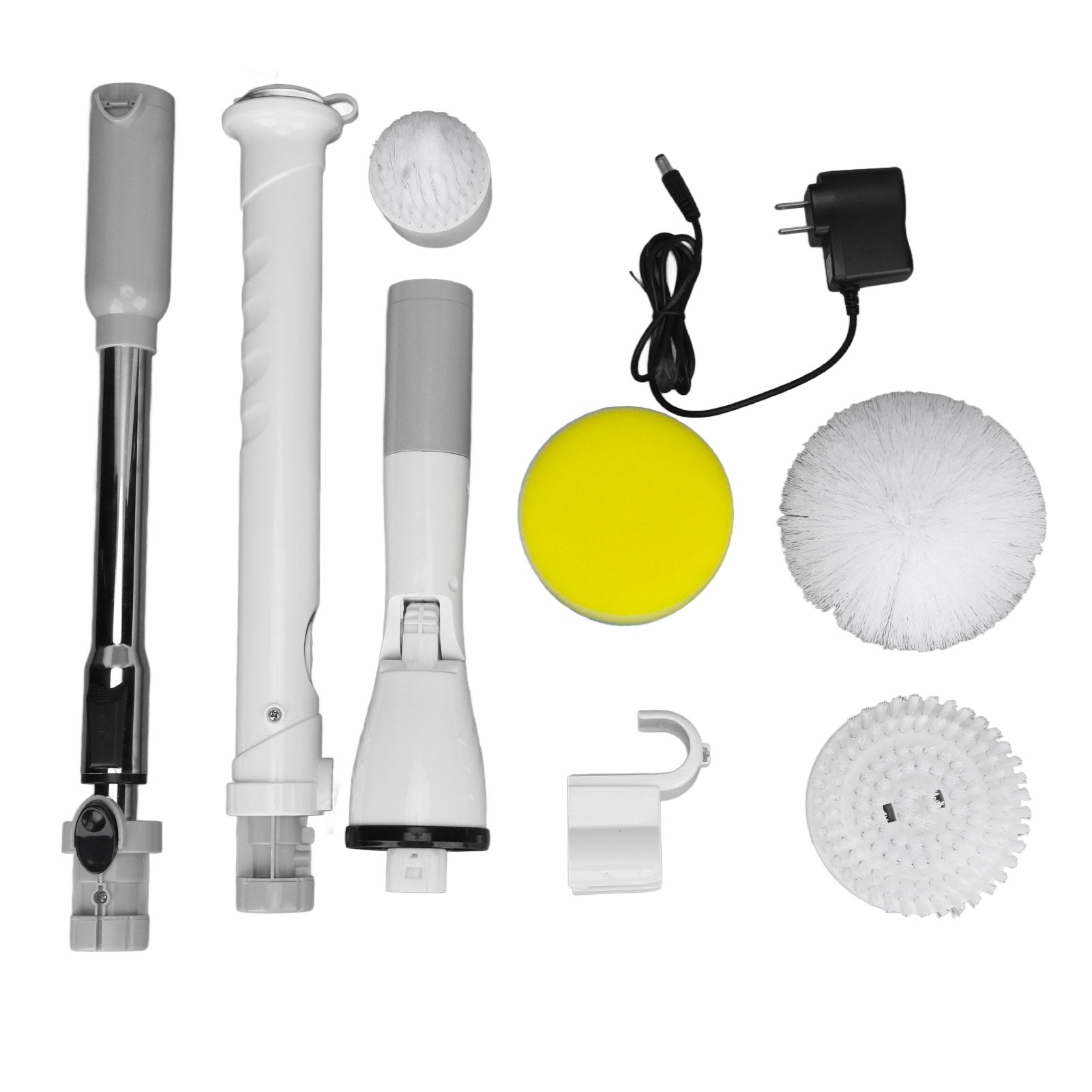 Electric Cleaning Brush Foldable Multiple Brush Heads 360° Rotatable Spin Scrubber for Kitchen