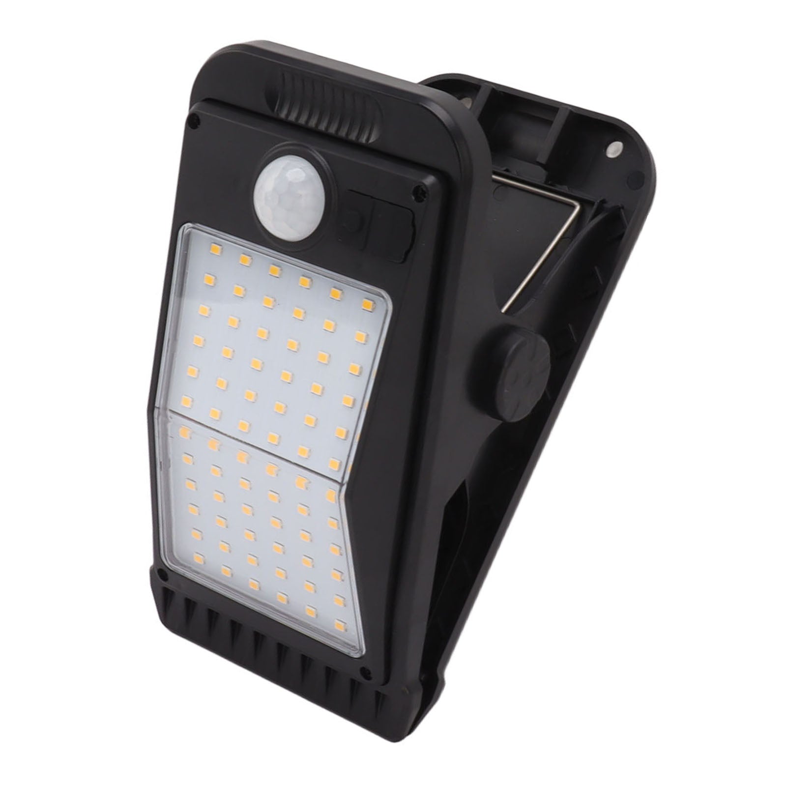 1 PC USB Solar Clip Lamp With Built in Battery USB Human Body Induction 72 Led Light for Outdoor Courtyard Garden Terrace Warm Light