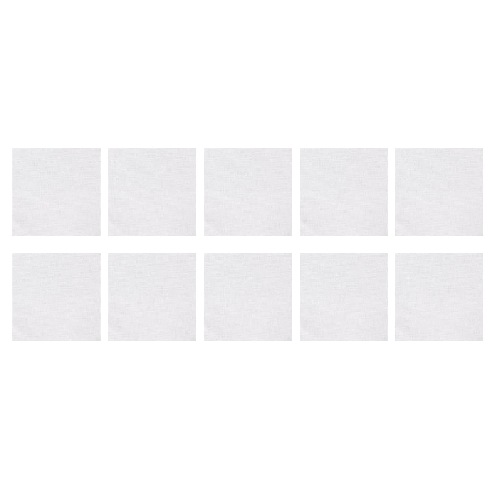 10pcs 14 Count Embroidery Fabric 12x12in DIY White Soft Cross Stitch Fabric Embroidery Fabric Cotton for Needlework