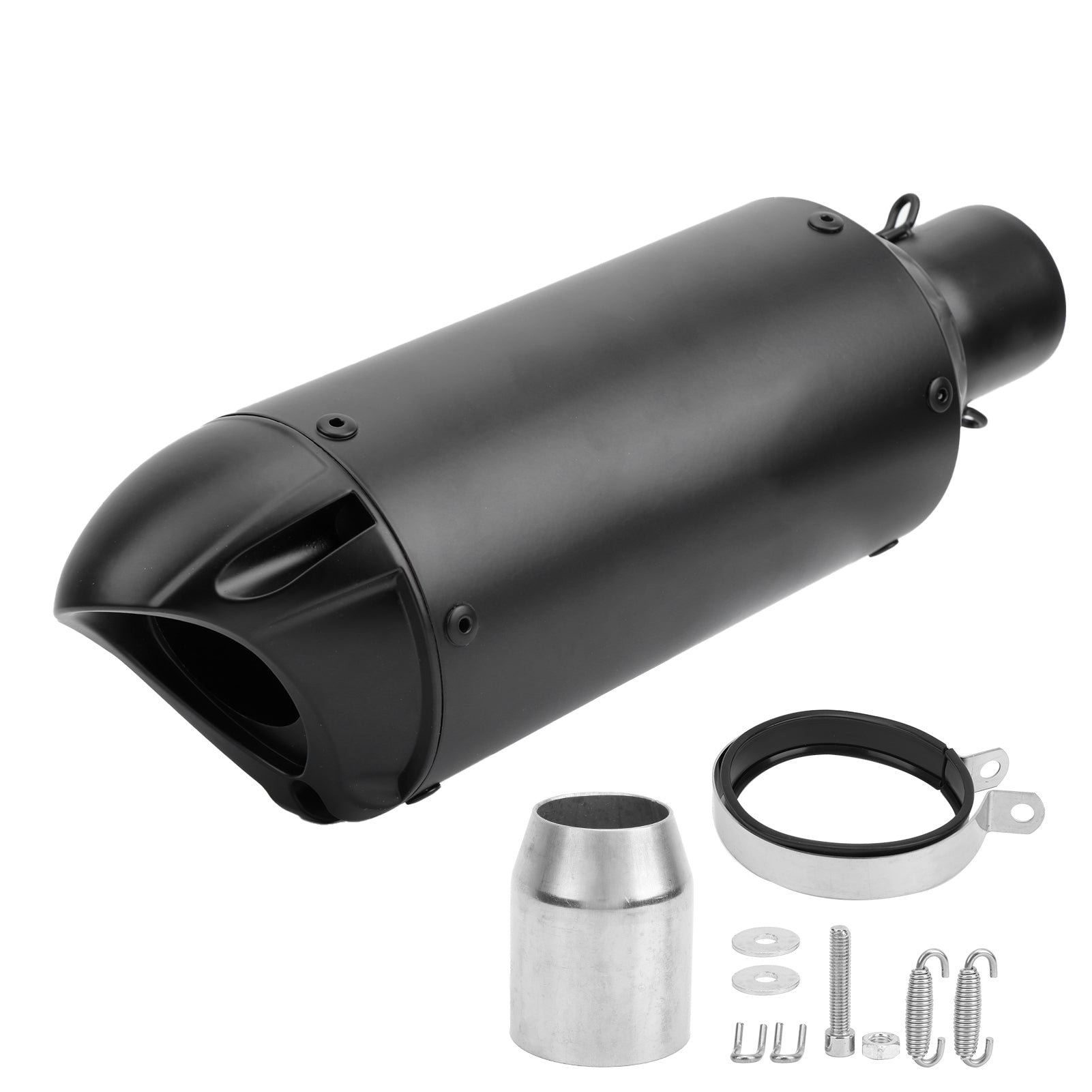 1.5-2in Exhaust Tail Pipe Tube for SC Style Stainless Steel Universal for Motorcycle ModificationBlack