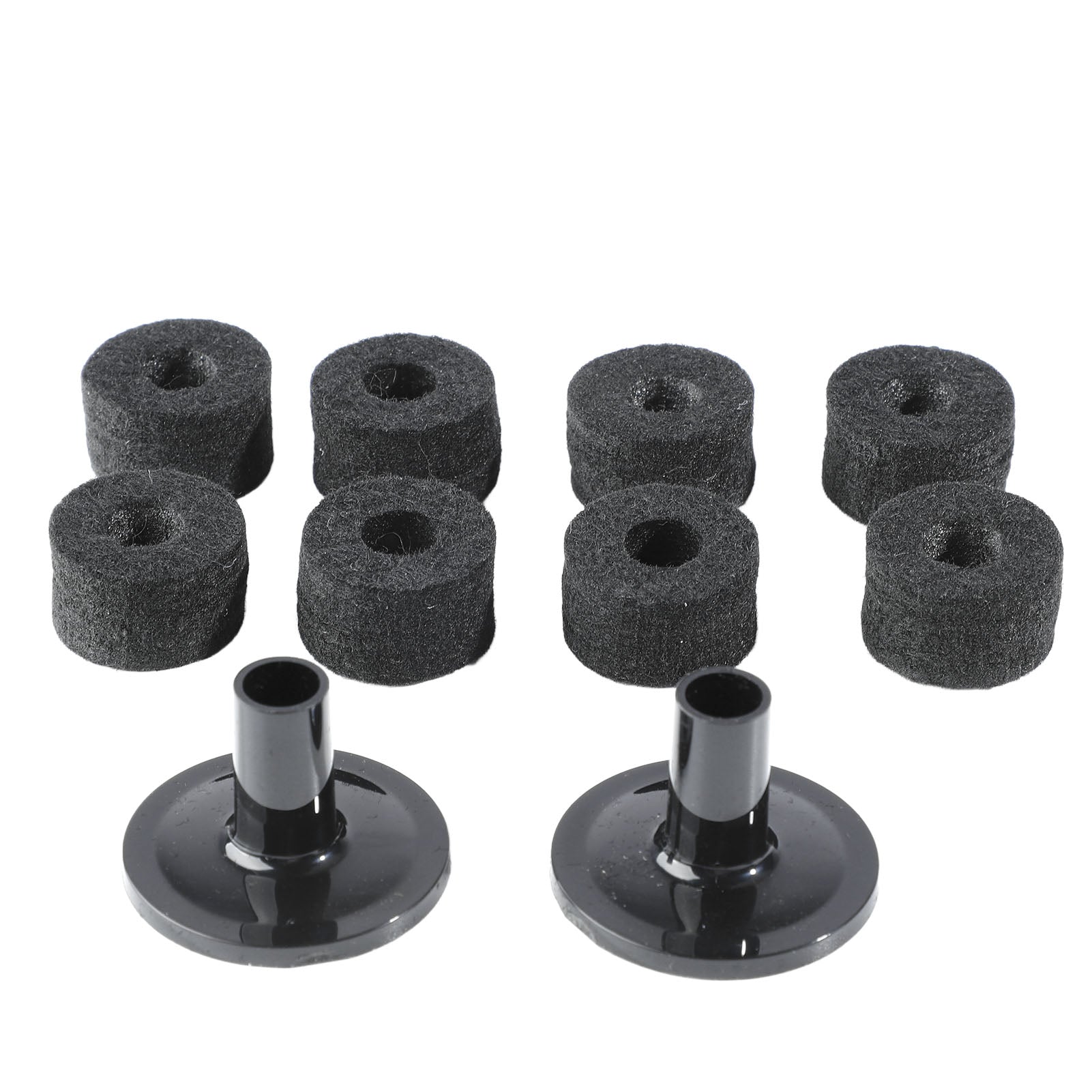 8Pcs Cymbal Felt Pads with 2Pcs Sleeves Non Slip Felt Washer Replacement Drum Accessories