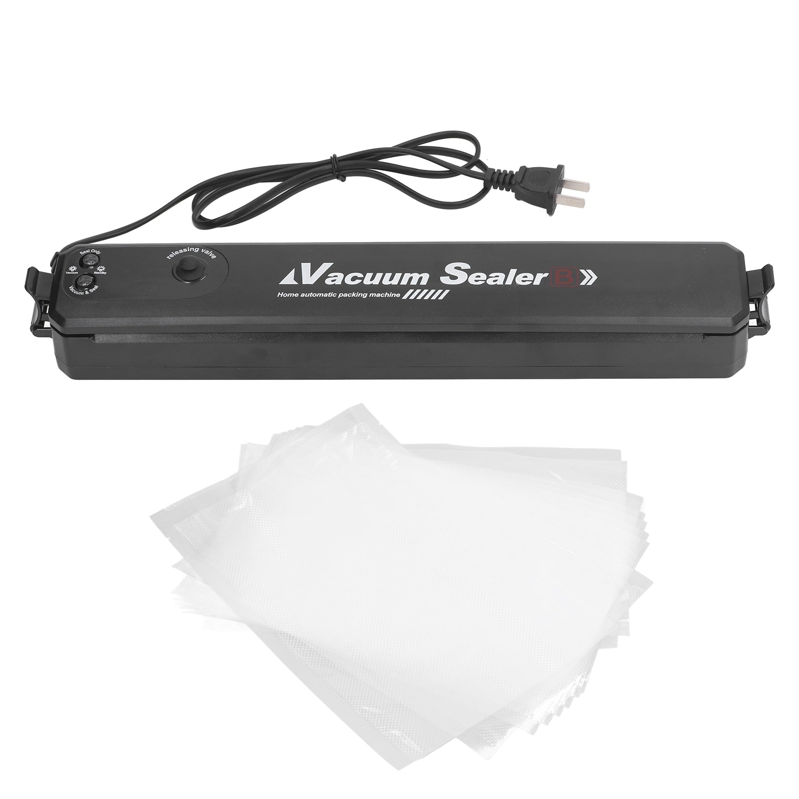 Vacuum Sealer Automatic High Efficiency LED Indication Keep Refreshing Food Vacuum Sealing Machine with 10 Bags CN Plug 220V