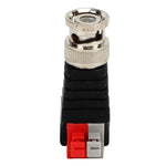 10Pcs BNC Male Connector Spiral Button Video Transmission BNC Adapter for Cat5 Camera CCTV